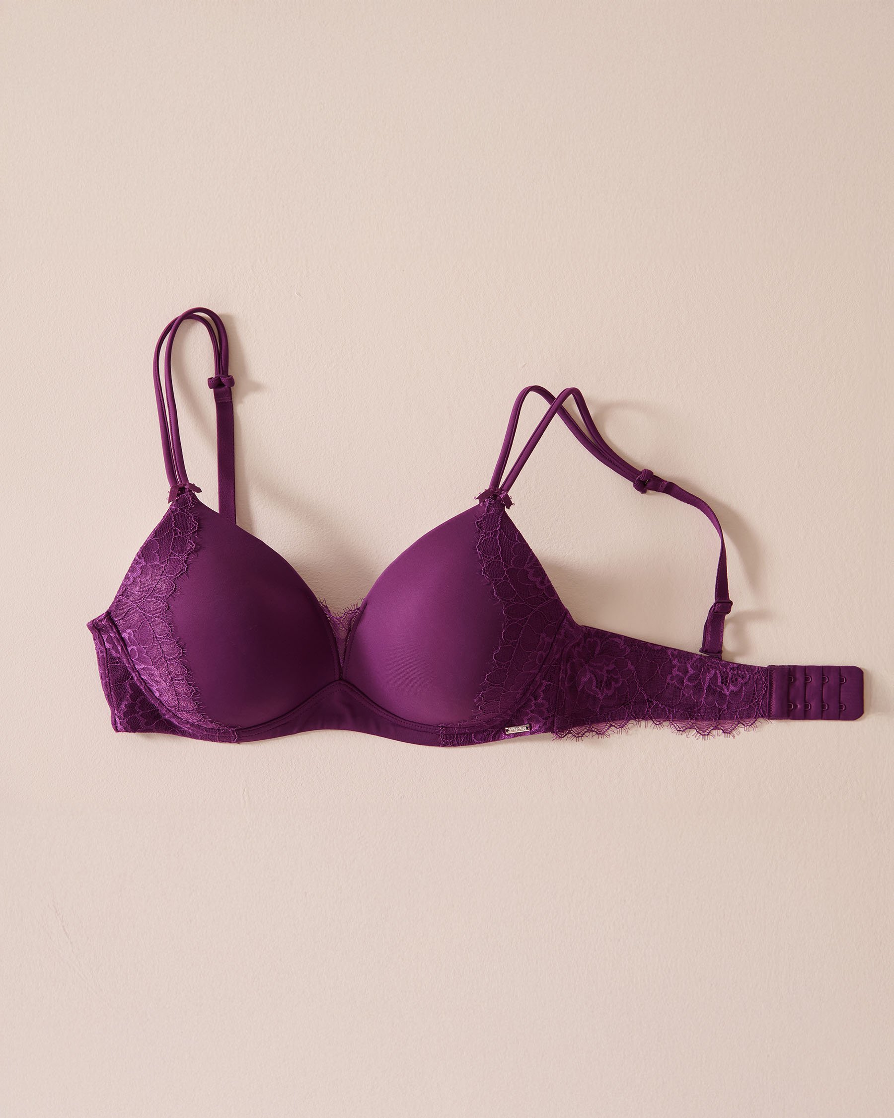 LA VIE EN ROSE Soutien-gorge mastectomie doublure légère sans armatures Violet vibrant 10200422 - Voir3