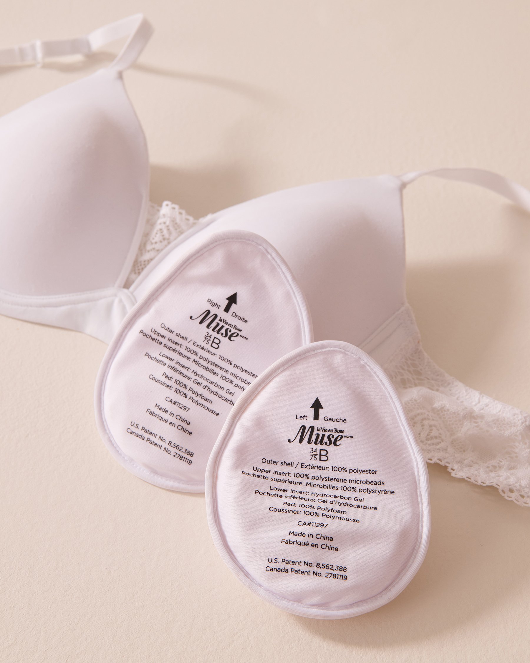 LA VIE EN ROSE Soutien-gorge mastectomie doublure légère sans armatures Blanc 389-110-4-00 - Voir2