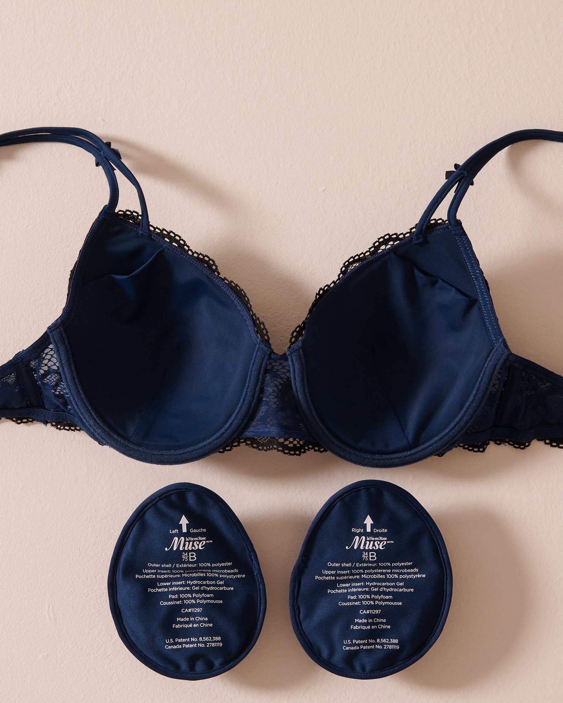 LA VIE EN ROSE Lightly Lined Mastectomy Bra Black 389-110-0-98 - View2