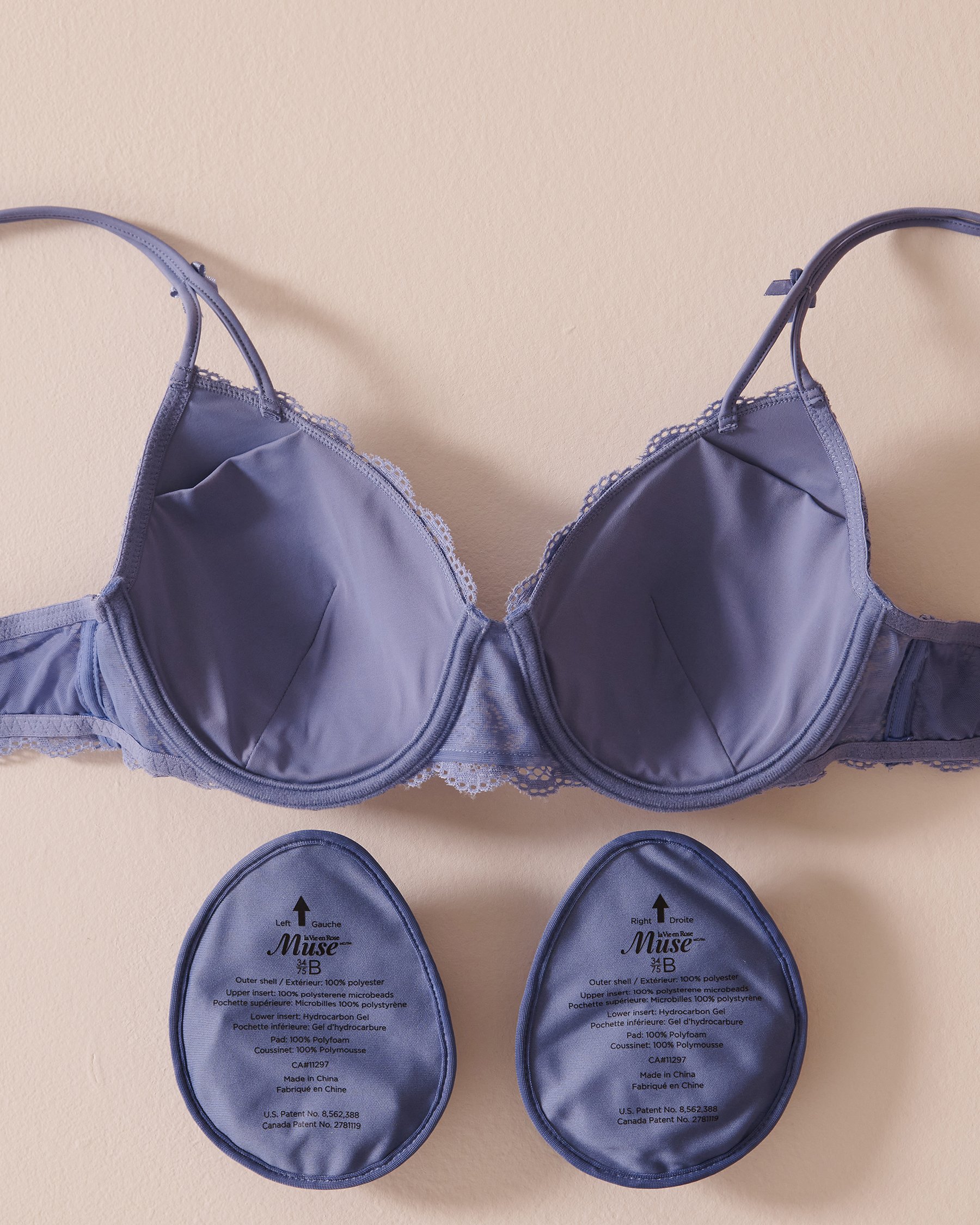 LA VIE EN ROSE Lightly Lined Mastectomy Bra Blue ice 10200062 - View2