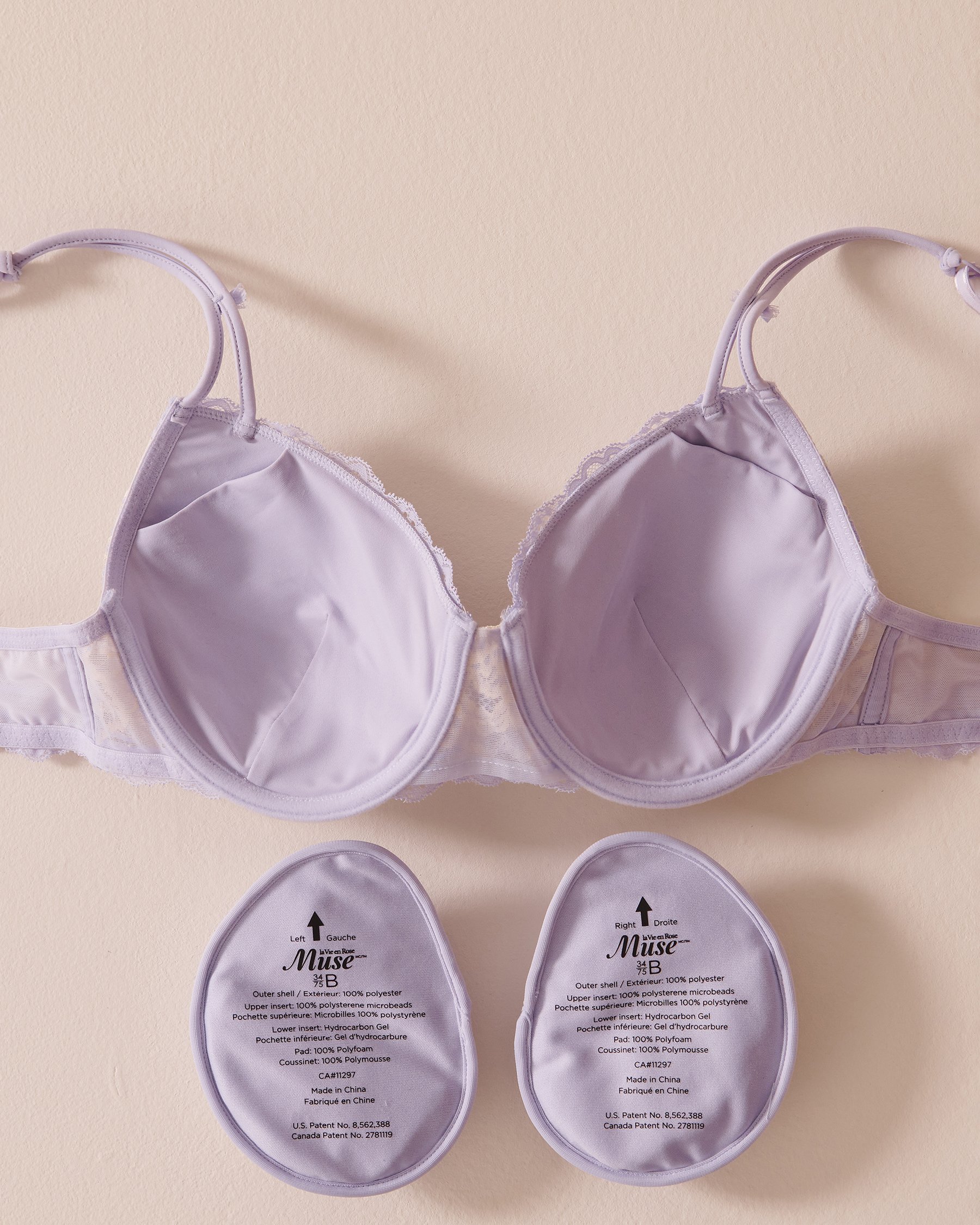 LA VIE EN ROSE Lightly Lined Mastectomy Bra Lavender 10200256 - View2