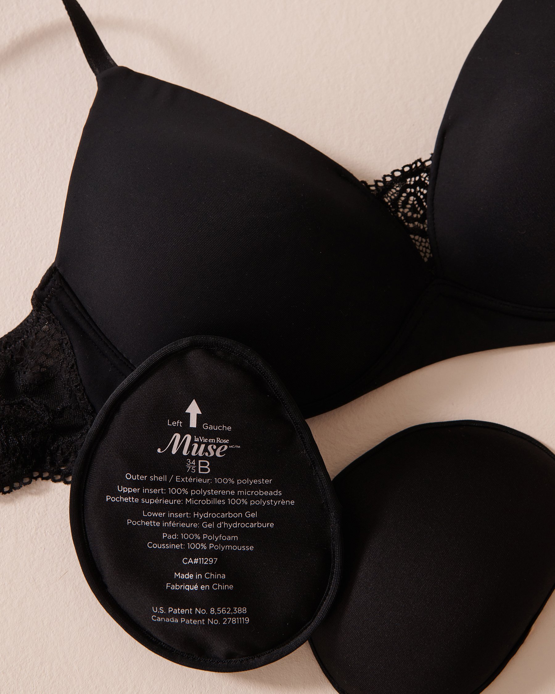 LA VIE EN ROSE Soutien-gorge mastectomie doublure légère sans armatures Noir 389-110-4-00 - View3