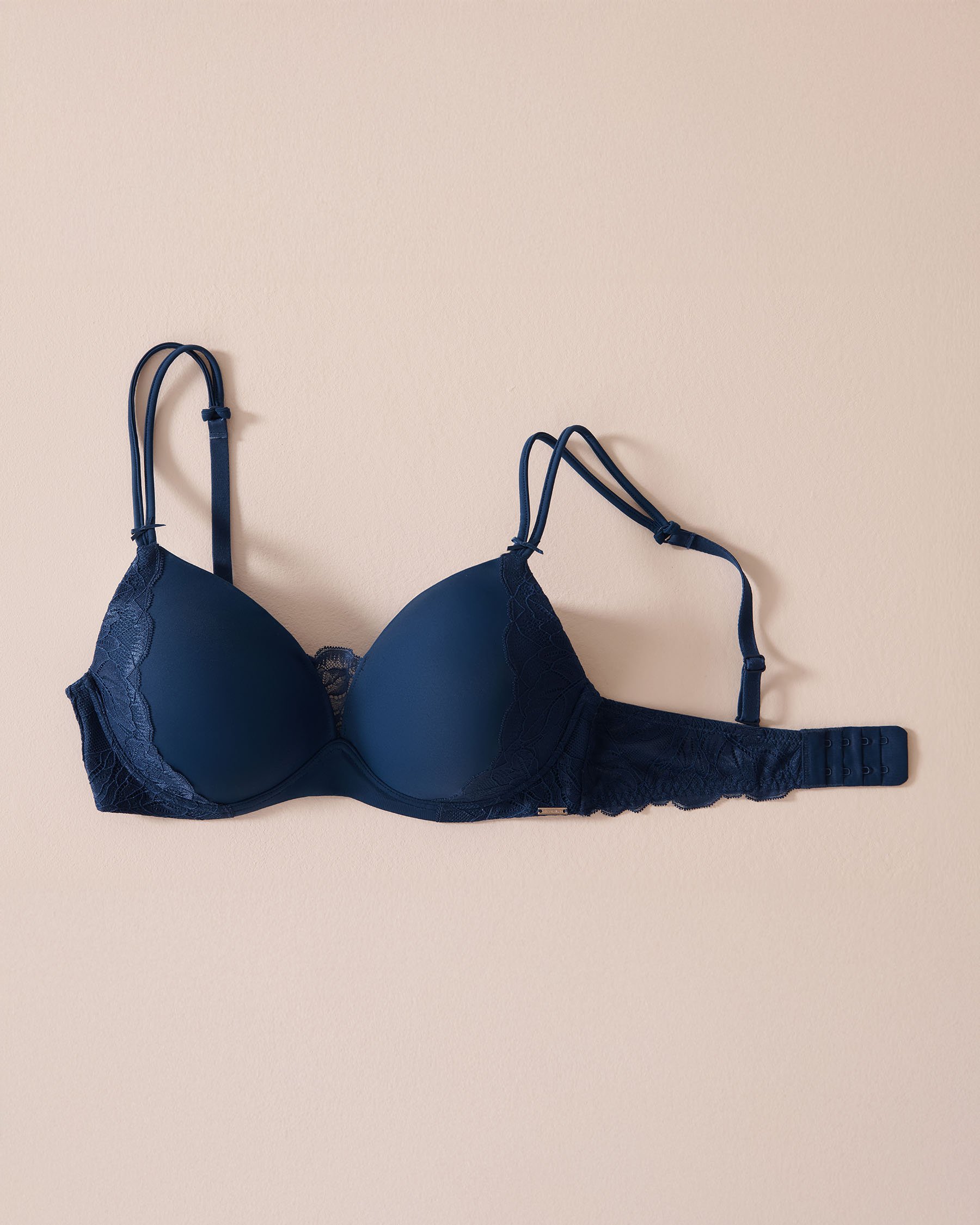 LA VIE EN ROSE Soutien-gorge mastectomie doublure légère sans armatures Bleu foncé 10200374 - View3