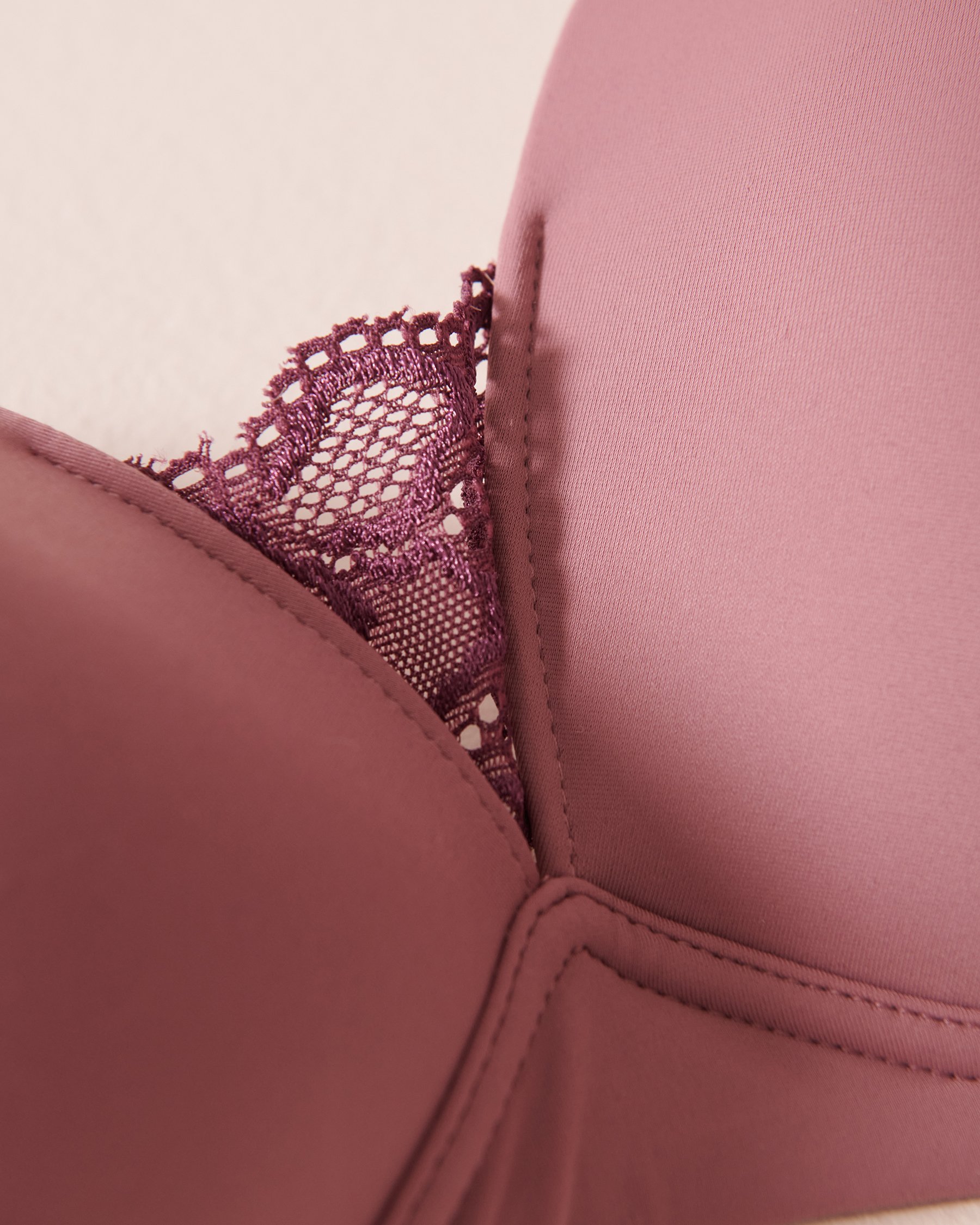 LA VIE EN ROSE Lightly Lined Wireless Mastectomy Bra Old pink 10200063 - View4