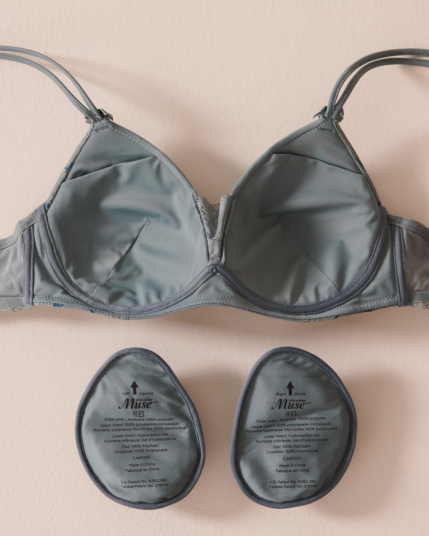 LA VIE EN ROSE Lightly Lined Wireless Mastectomy Bra Stormy sea 10200207 - View2