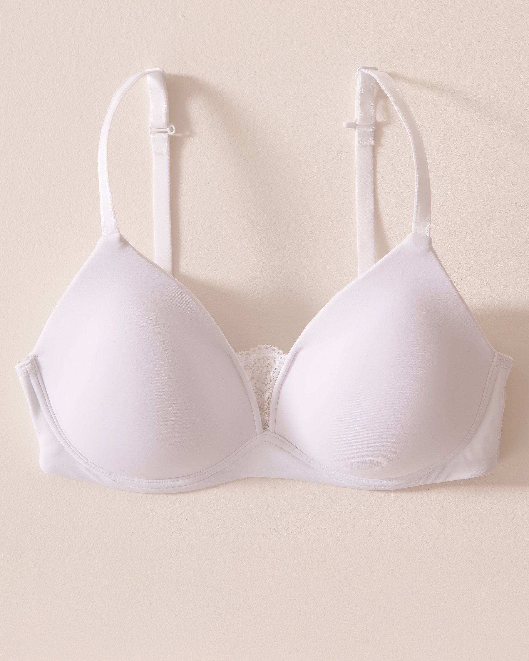 LA VIE EN ROSE Lightly Lined Wireless Mastectomy Bra White 389-110-4-00 - View1