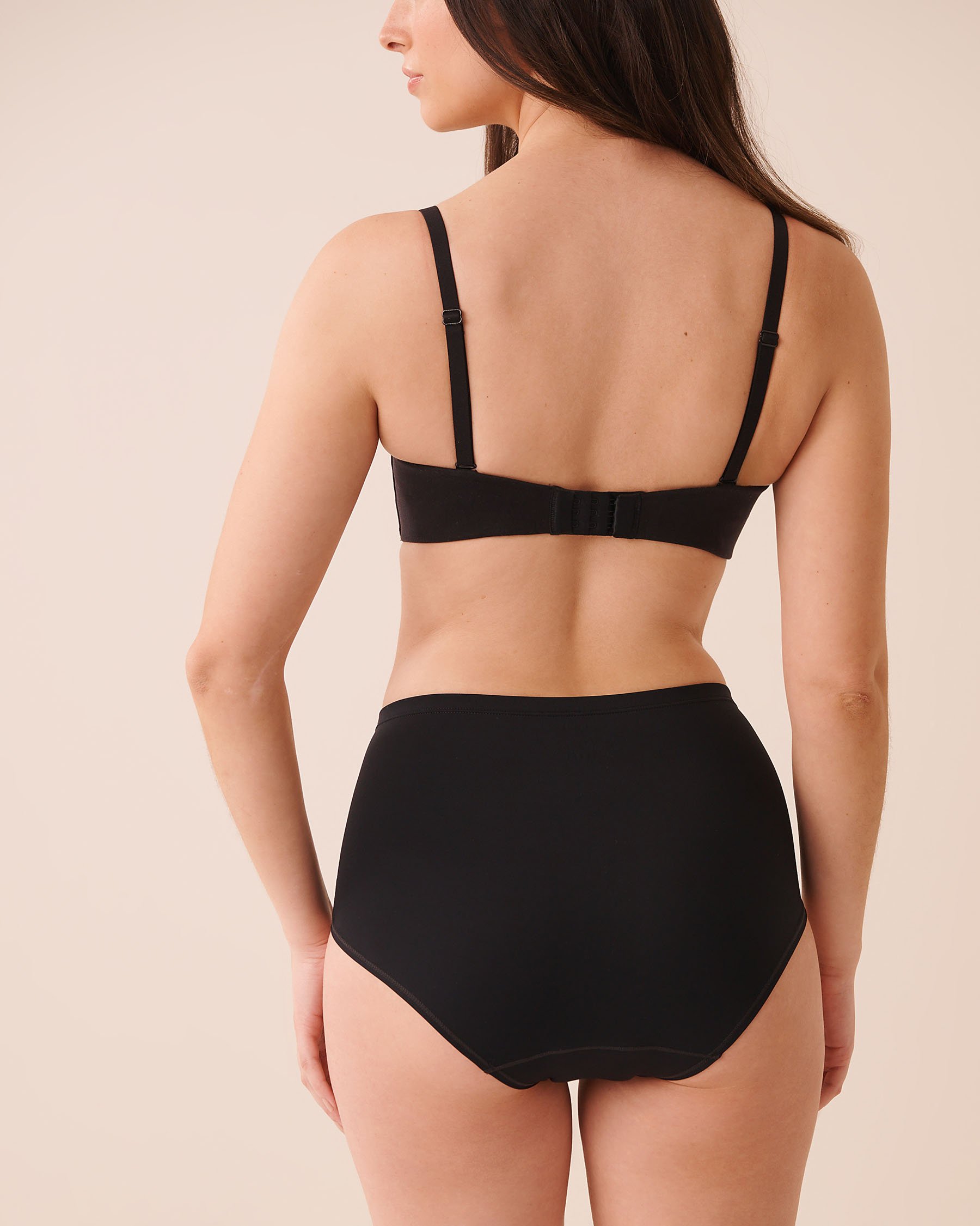 LA VIE EN ROSE Culotte menstruelle coupe aux hanches taille haute absorption super Noir 20400037 - View2