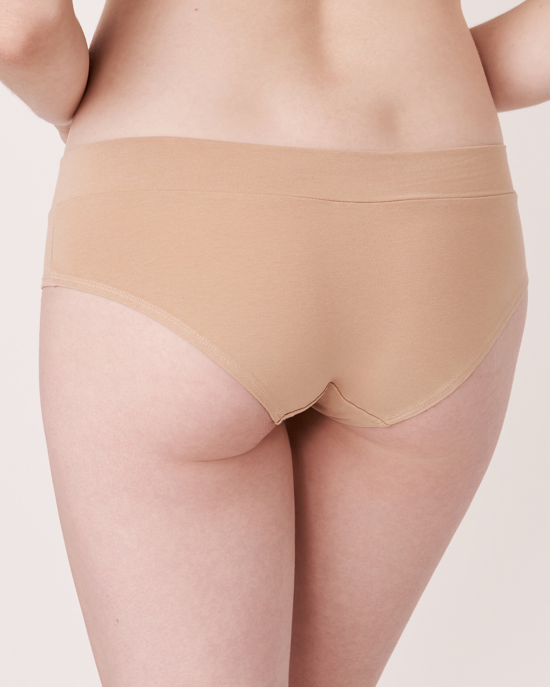 LA VIE EN ROSE Lot de 6 culottes aux hanches en coton Noir/Beige 20100420 - View5