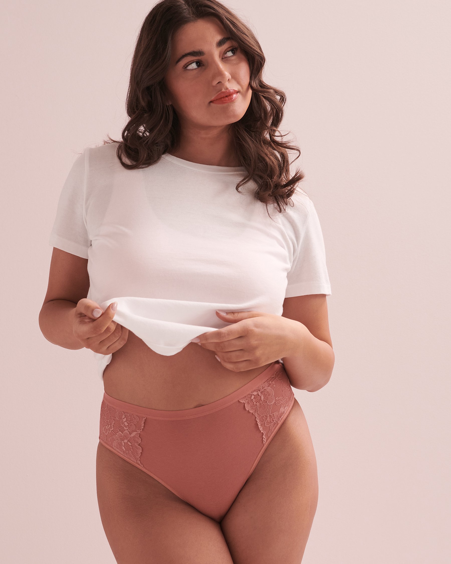 Super Absorbency Cotton High Waist Bikini Period Panty Peach 20300190 - View1