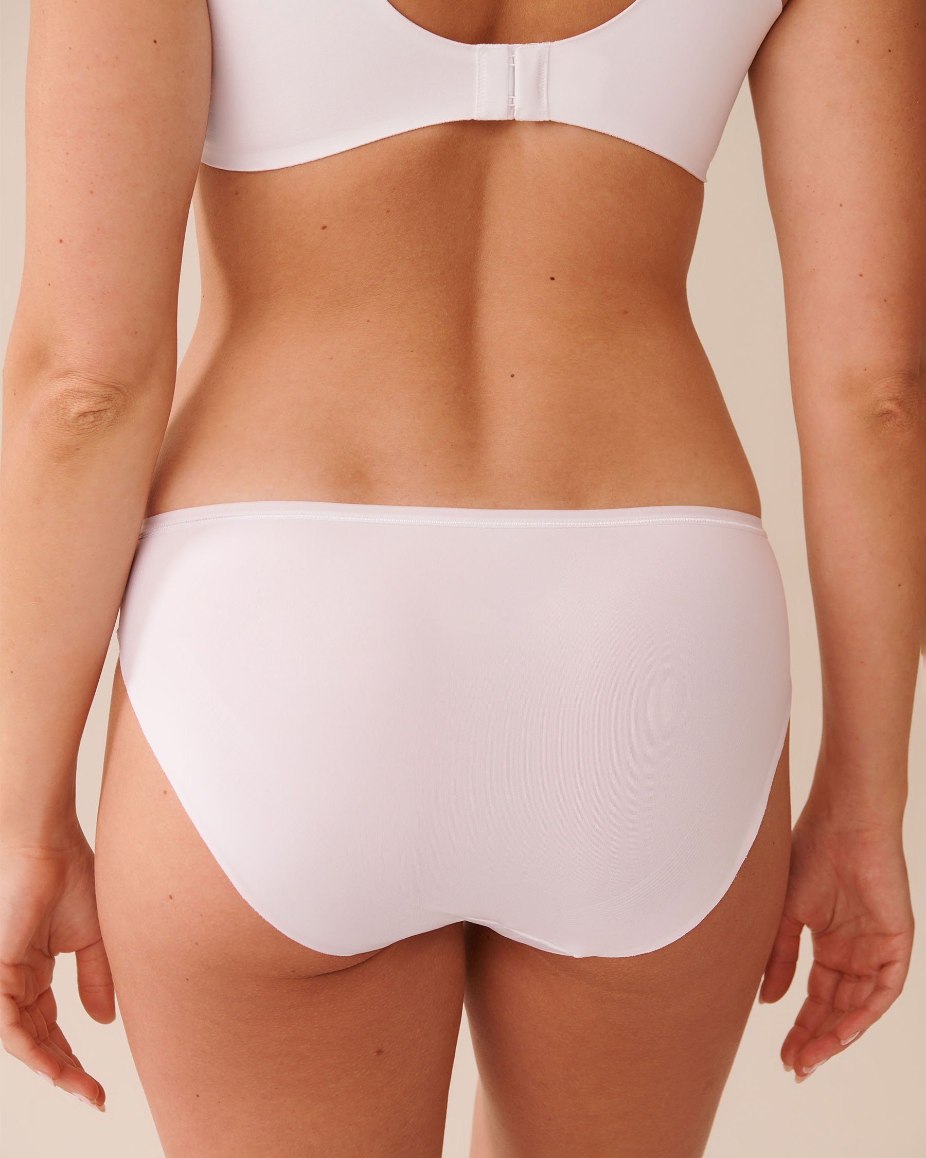 LA VIE EN ROSE Culotte bikini microfibre dos lisse Blanc 169-122-0-00 - View2