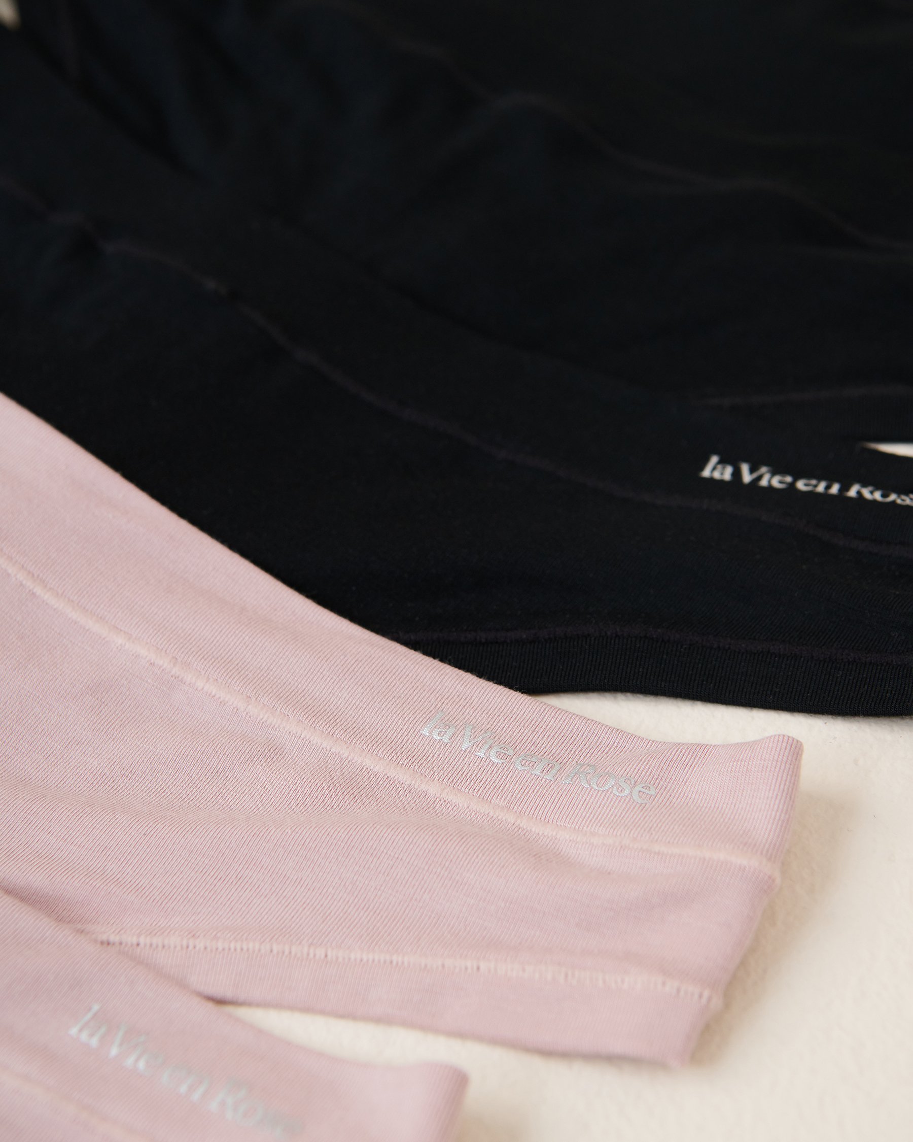 LA VIE EN ROSE 5-Pack Modal Thong Panty Black/Shadow Grey 20200429 5PK - View3