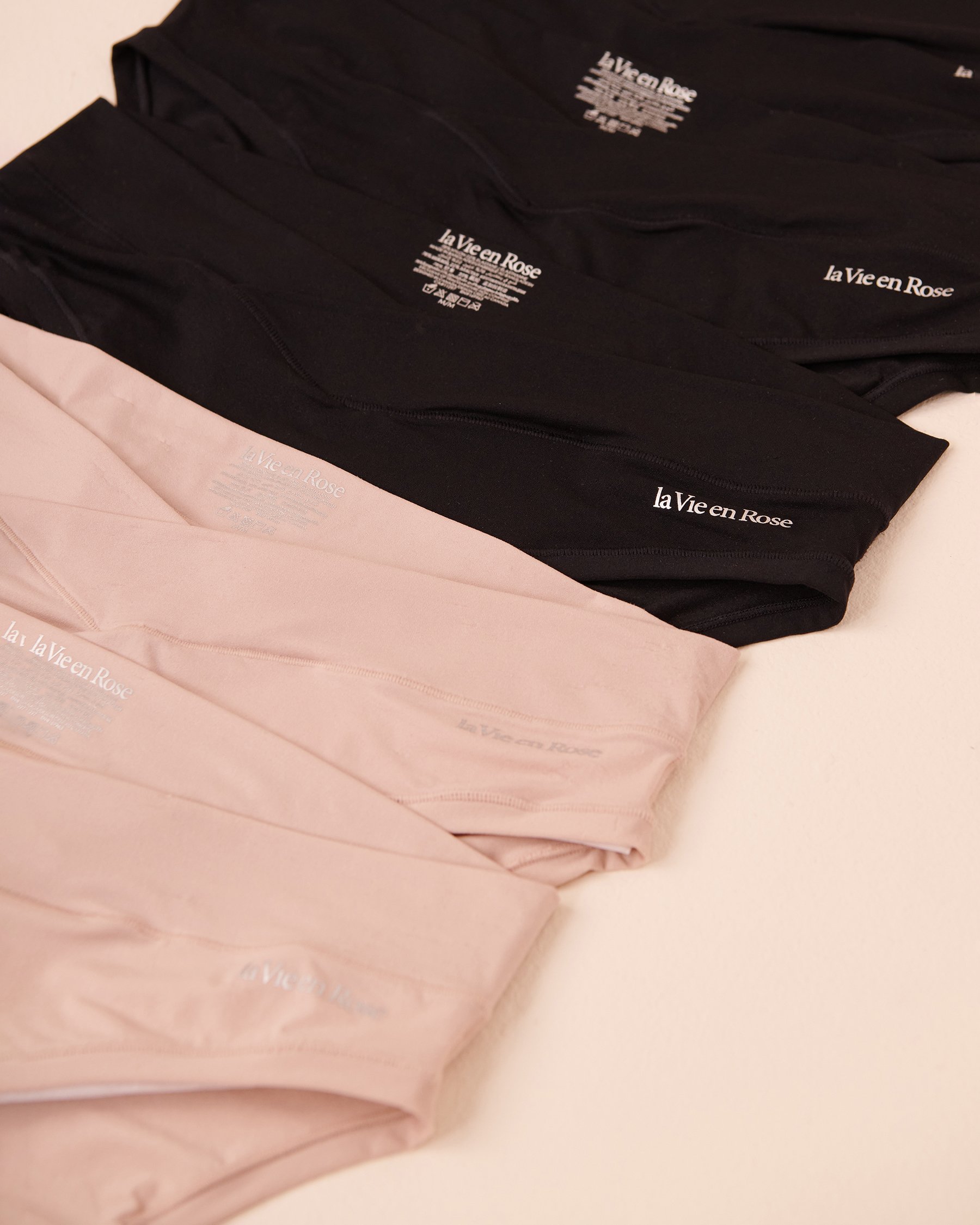 LA VIE EN ROSE 5-Pack Perfect Fit Bikini Panty Black/Shadow Grey 20200475 5PK - View2