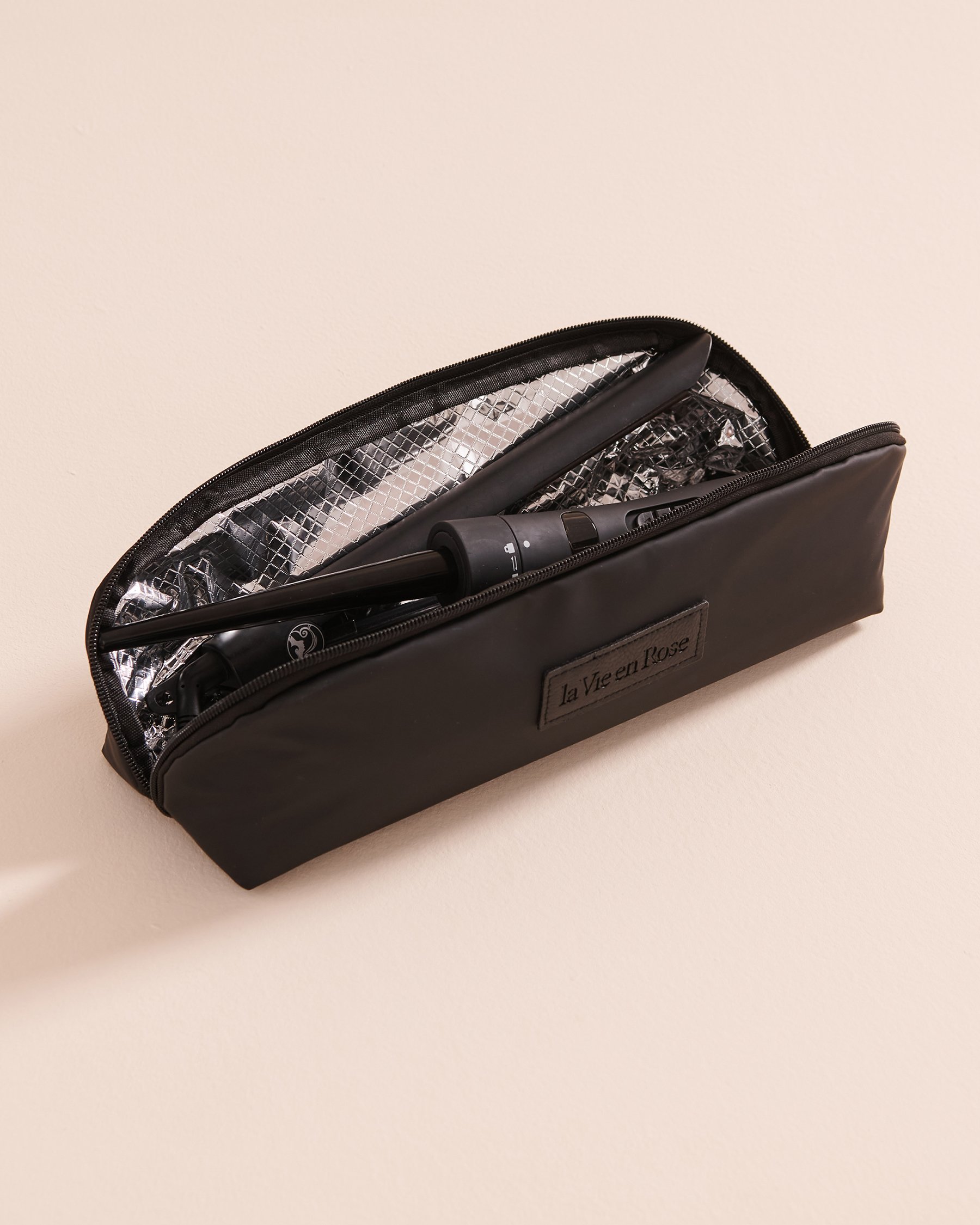 LA VIE EN ROSE Pochette pour accessoires à cheveux Noir 40700384 - Voir1