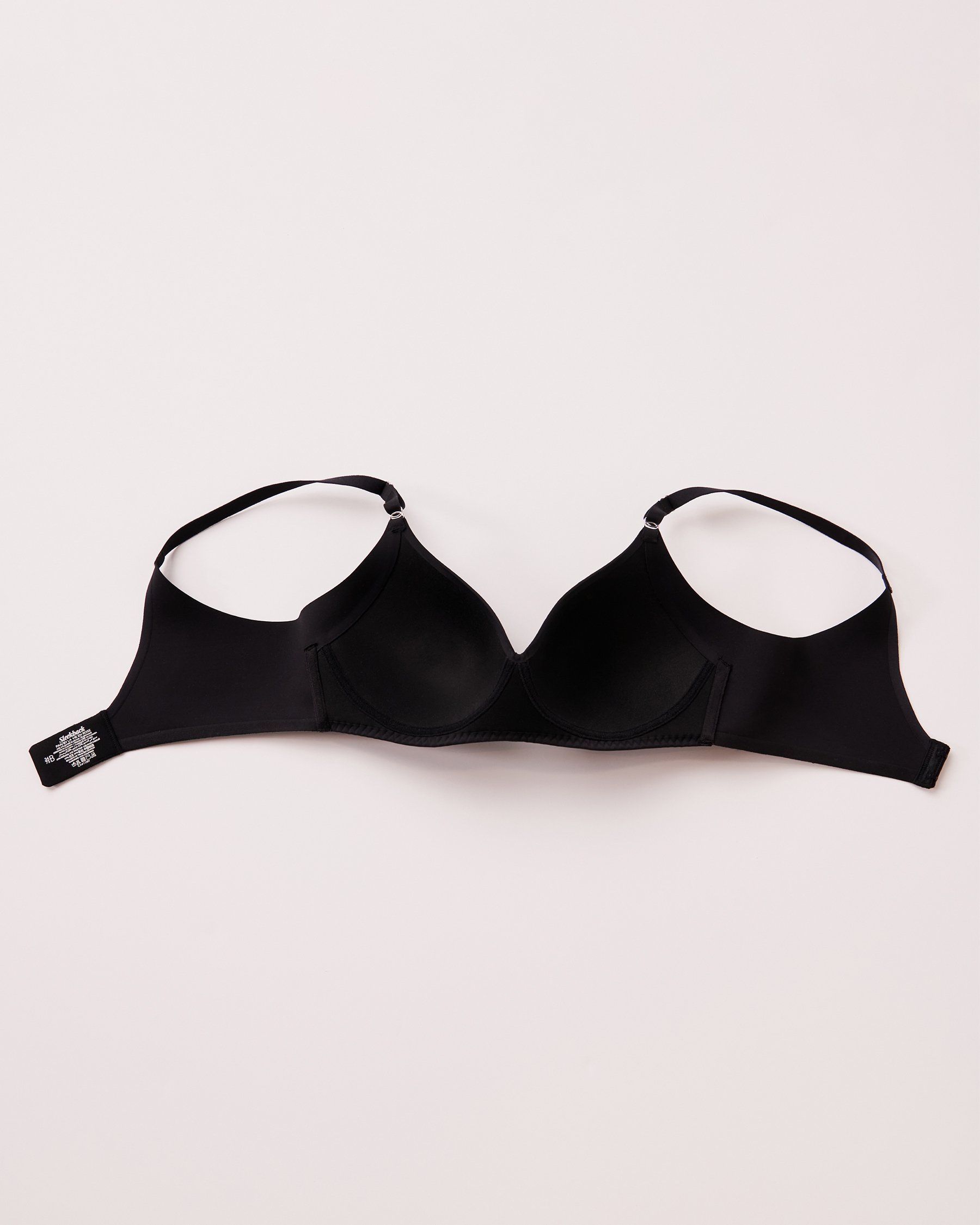 LA VIE EN ROSE Lightly Lined Wireless Sleek Back Bra Black 169-113-2-00 - View5