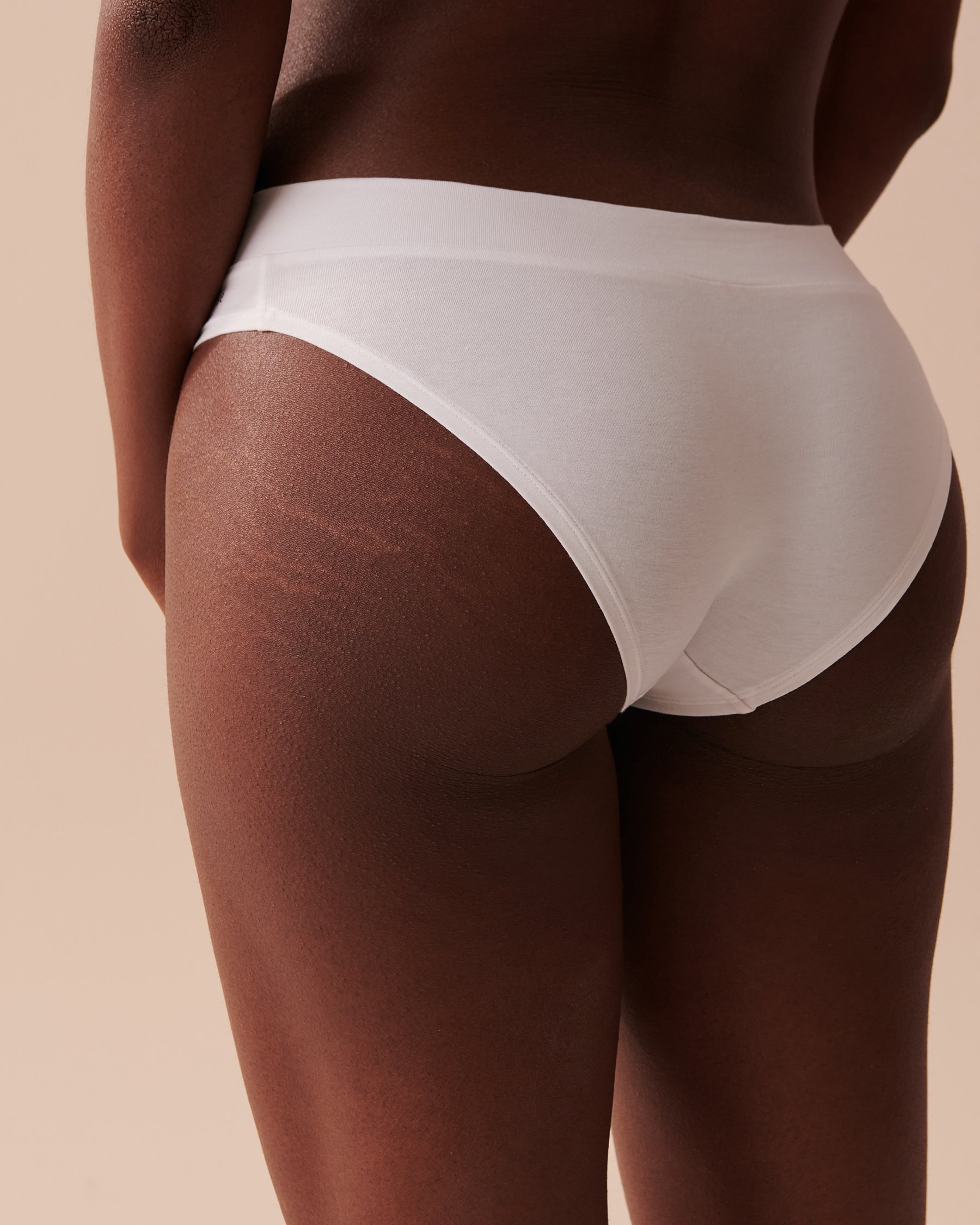 LA VIE EN ROSE Culotte bikini en coton Blanc 564-212-0-00 - Voir2