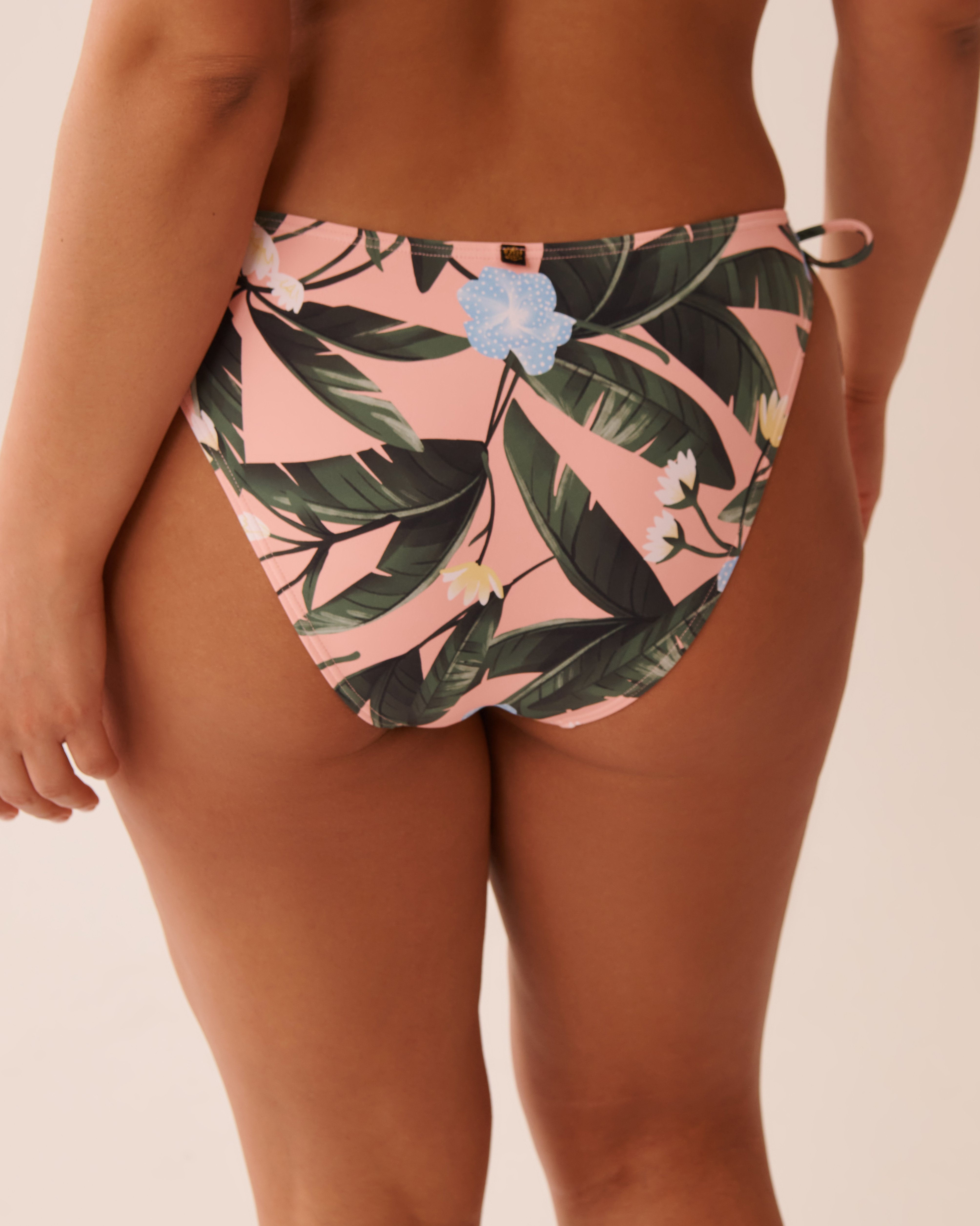 LA VIE EN ROSE AQUA Bas de bikini brésilien noué aux hanches PEACHY TROPICS Tropical/Pêche 70300724 - Voir5