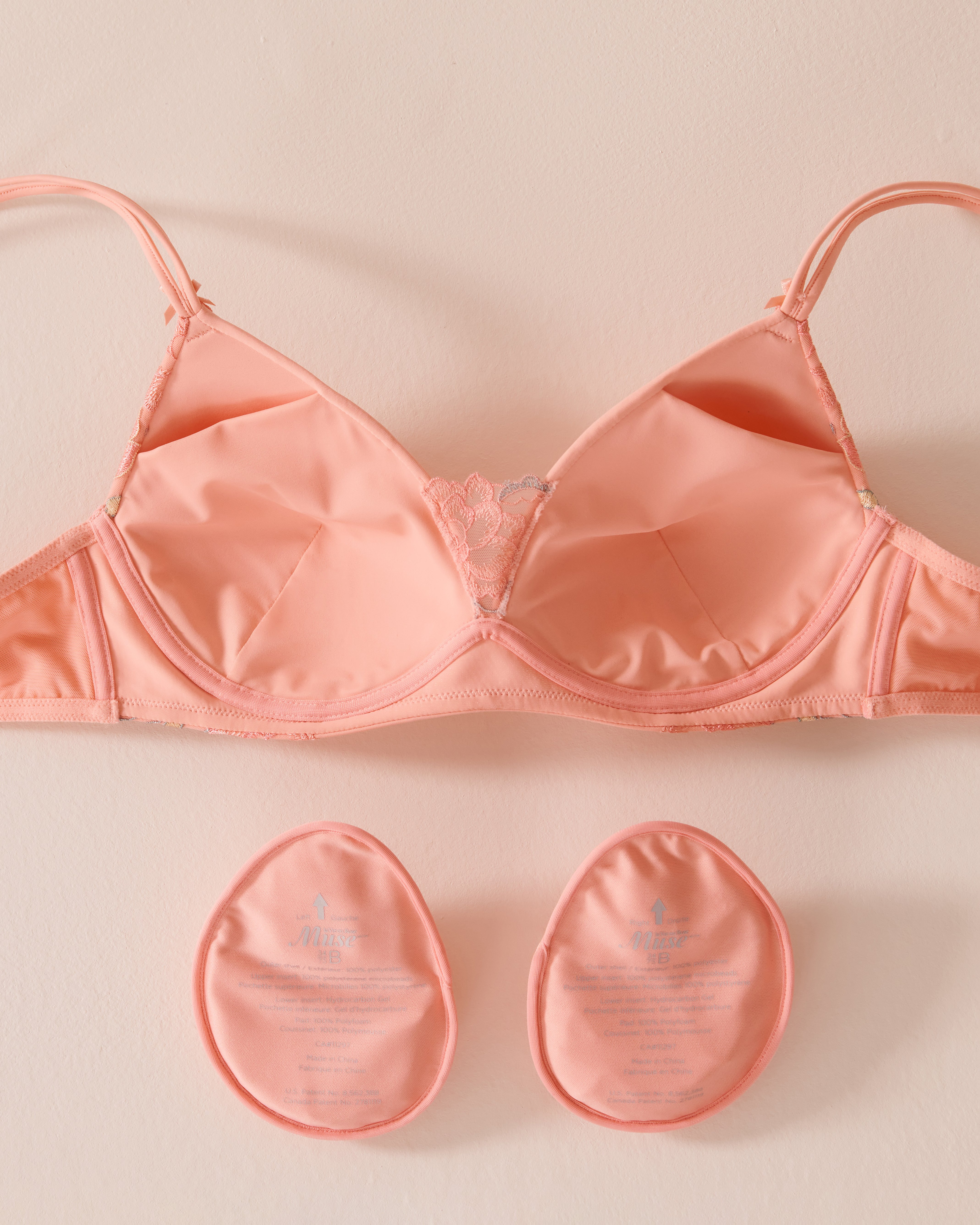LA VIE EN ROSE Lightly Lined Wireless Mastectomy Bra Peachy Pink 10200482 - View2