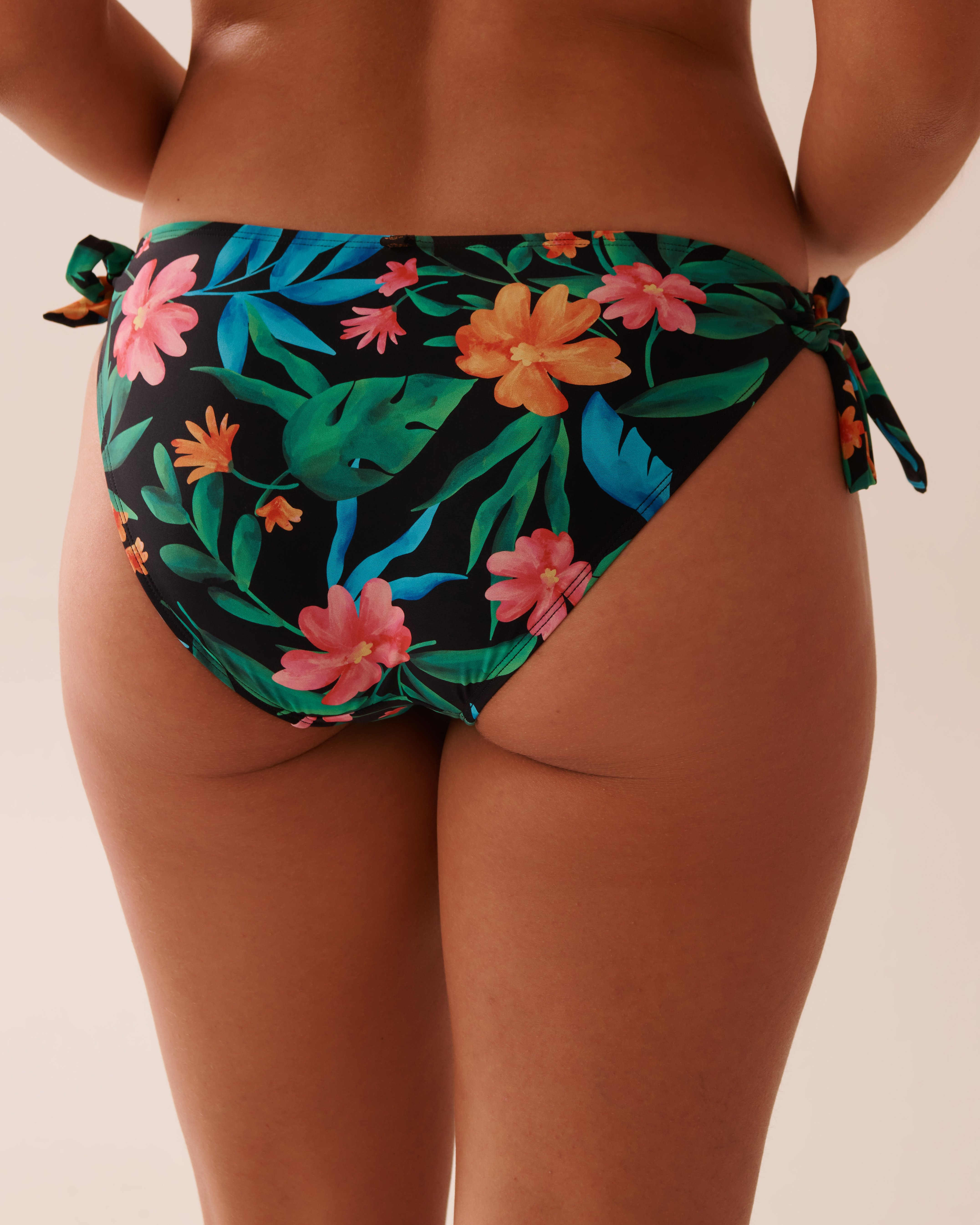 LA VIE EN ROSE AQUA Bas de bikini noué aux hanches MIDNIGHT TROPICS Noir/Tropical 70300712 - Voir2