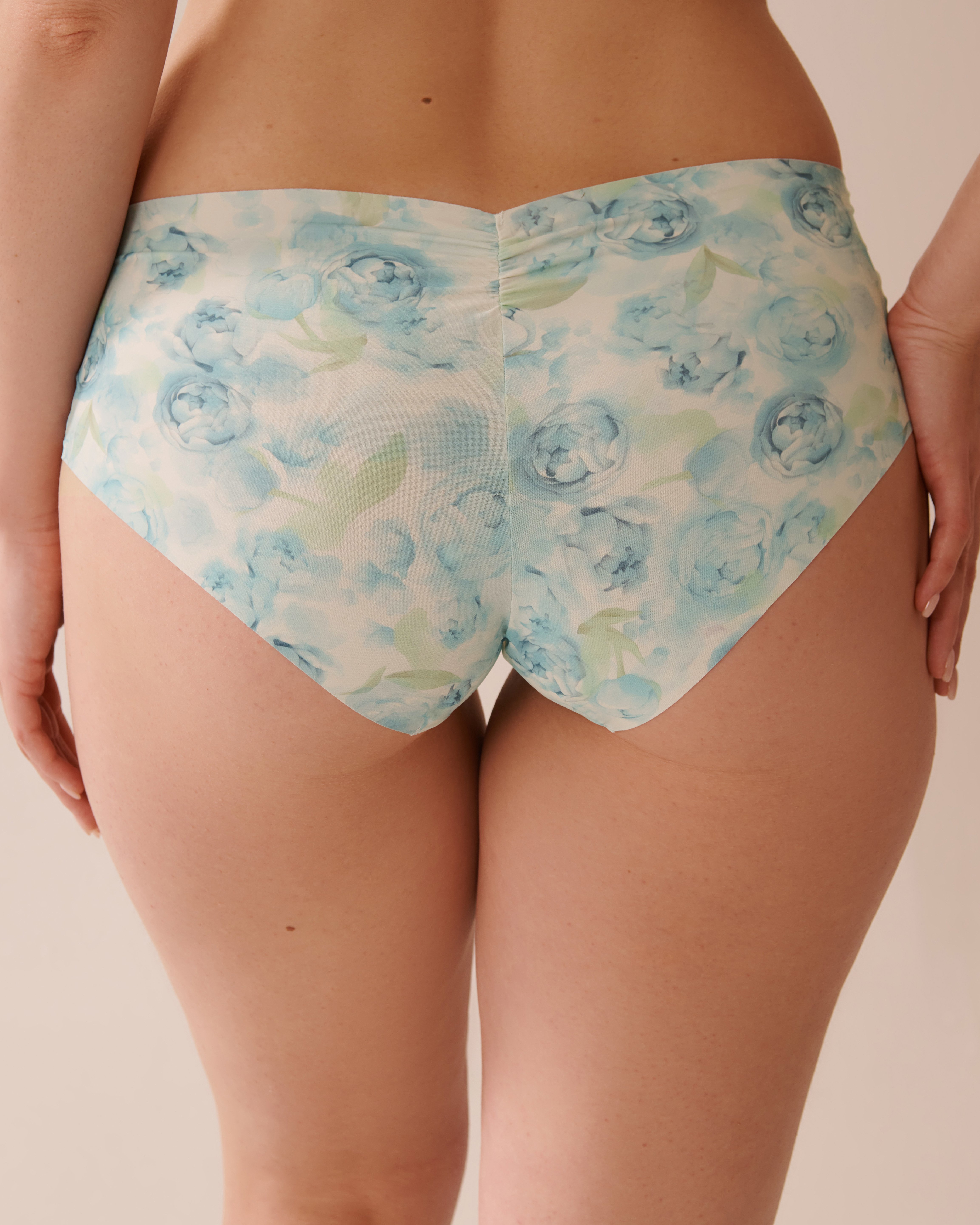LA VIE EN ROSE Culotte aux hanches microfibre invisible Roses bleues 20200609 - Voir2