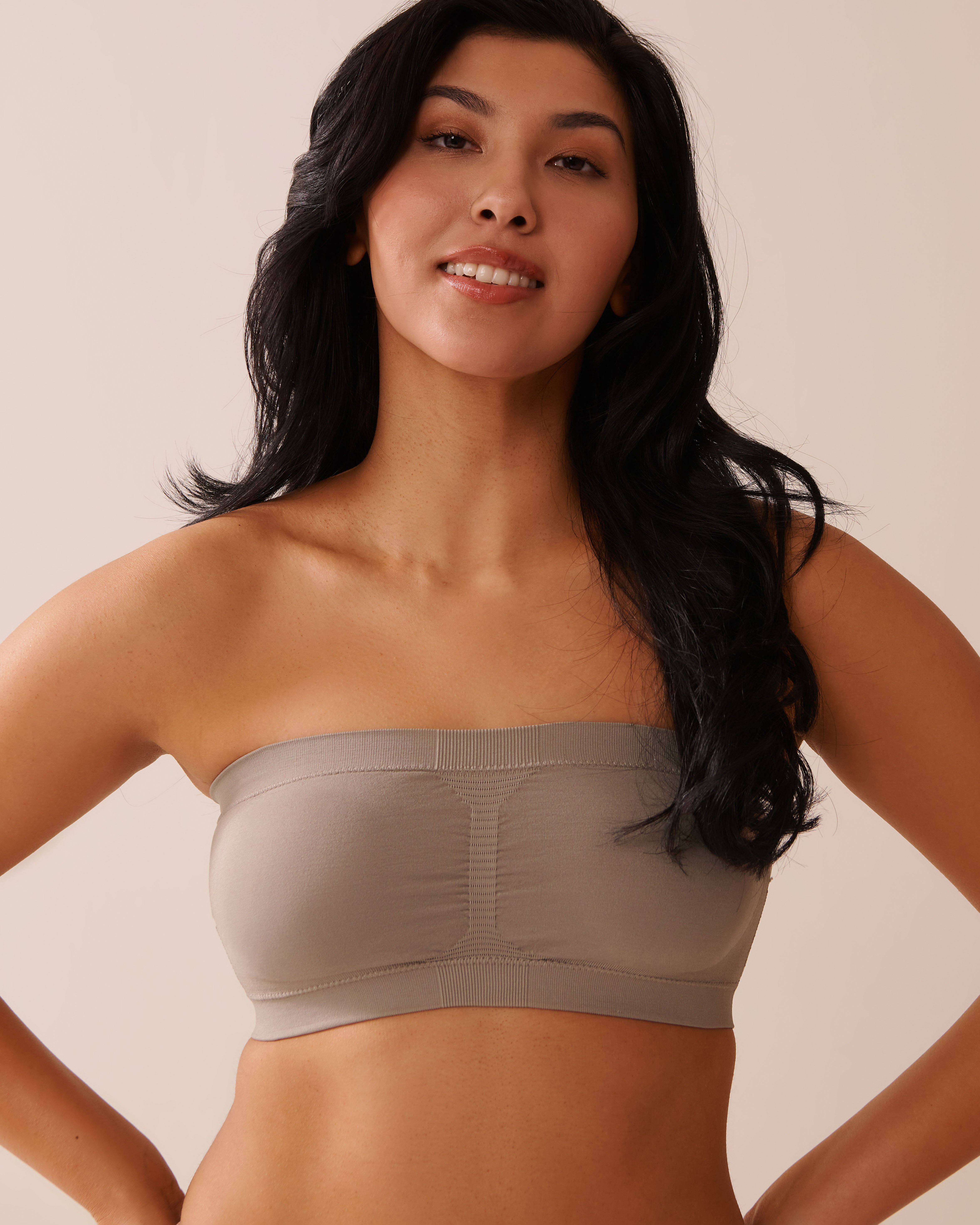 LA VIE EN ROSE Soutien-gorge bandeau sans coutures Brun 10200503 - Voir1
