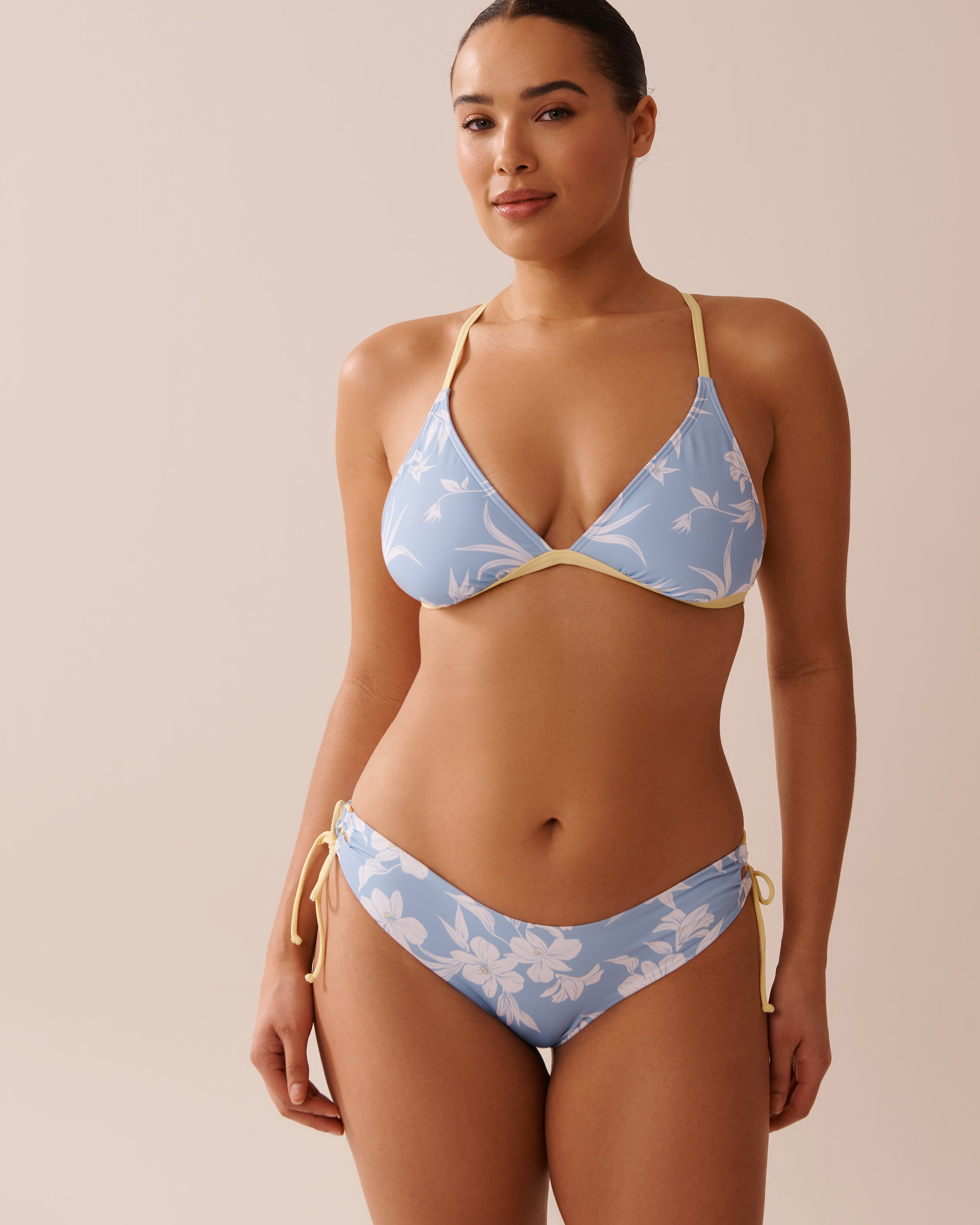 LA VIE EN ROSE AQUA Haut de bikini triangle LILY GARDEN Jardin de lys 70100751 - Voir5