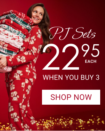 Shop Now - PJ Sets promotion