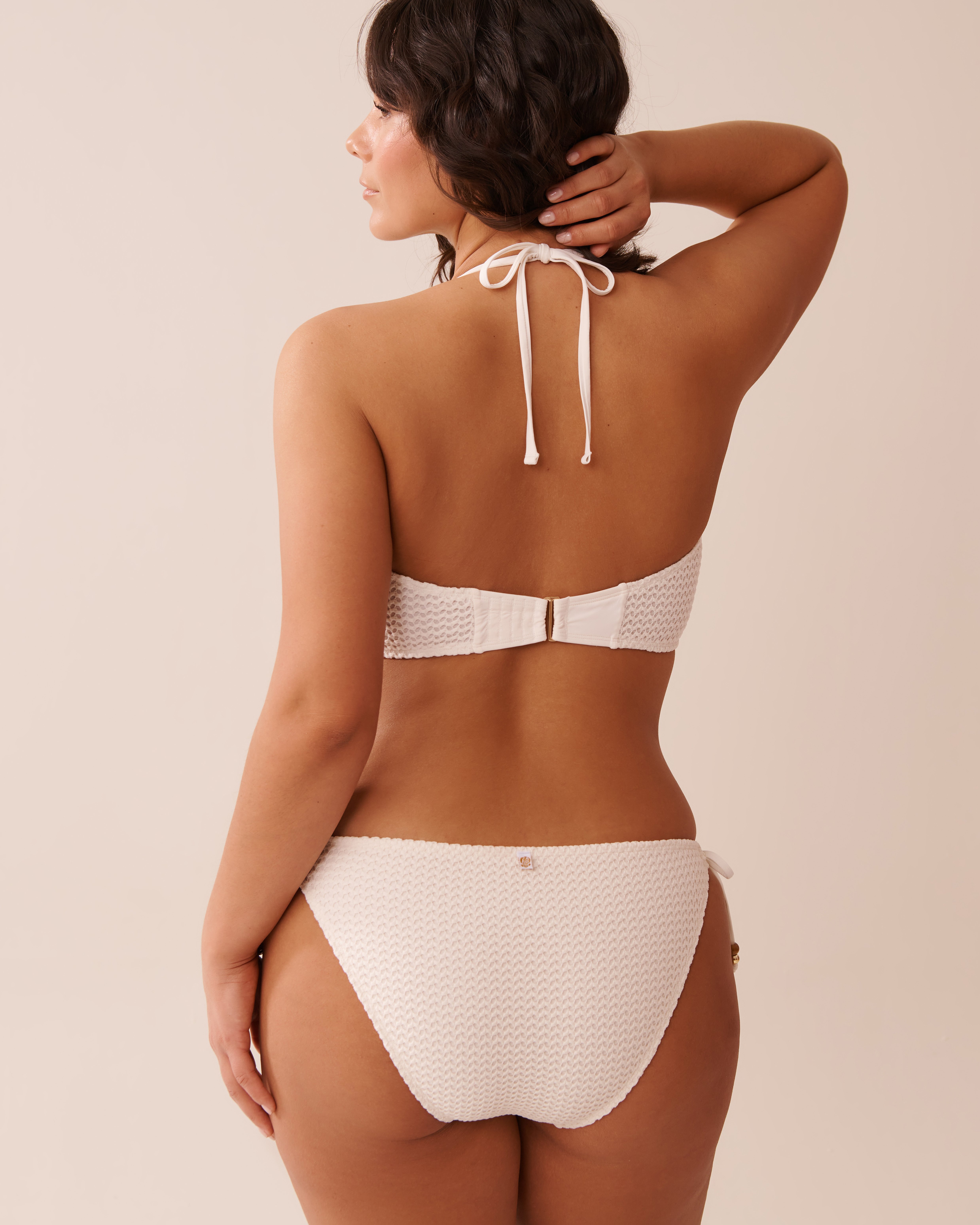 LA VIE EN ROSE AQUA Haut de bikini bandeau avec anneau en crochet COCONUT MILK Lait de coco 70100754 - View3