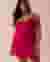 LA VIE EN ROSE Scalloped Lace and Mesh Nightie Raspberry Red 60500155 - View1