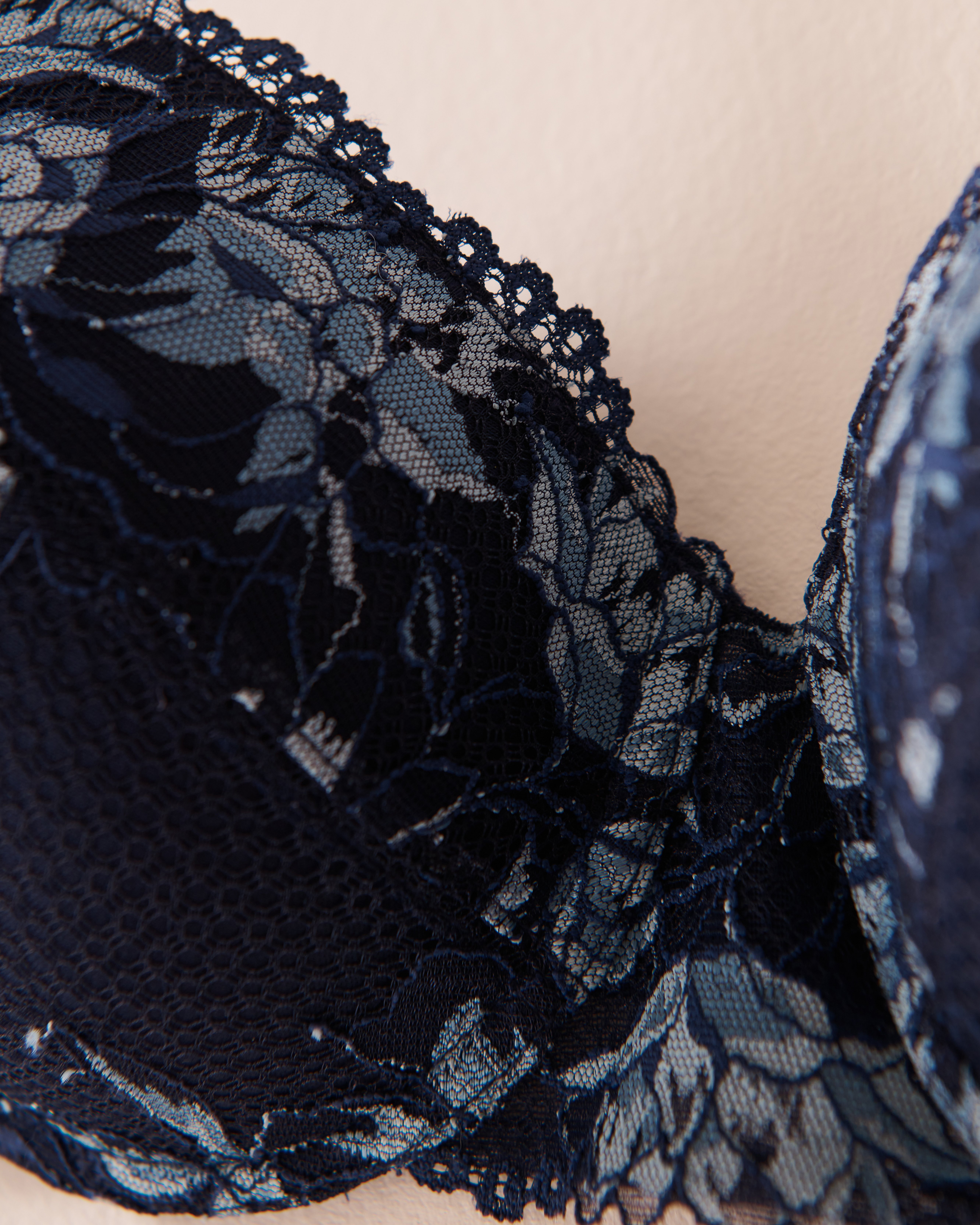 LA VIE EN ROSE Lightly Lined Mastectomy Bra Navy Blue 10200481 - View5