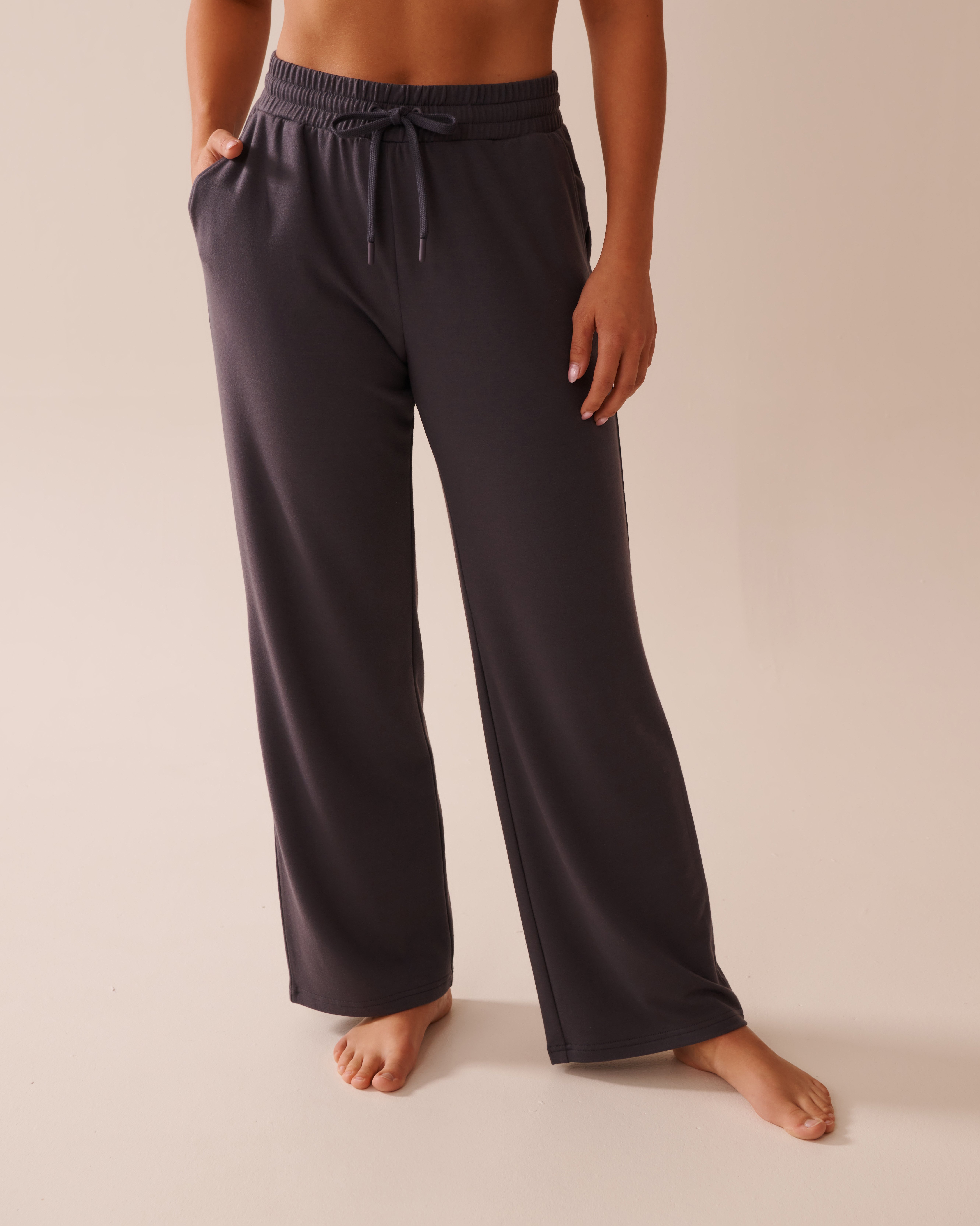 LA VIE EN ROSE Pantalon en french terry Anthracite 50200093 - Voir1