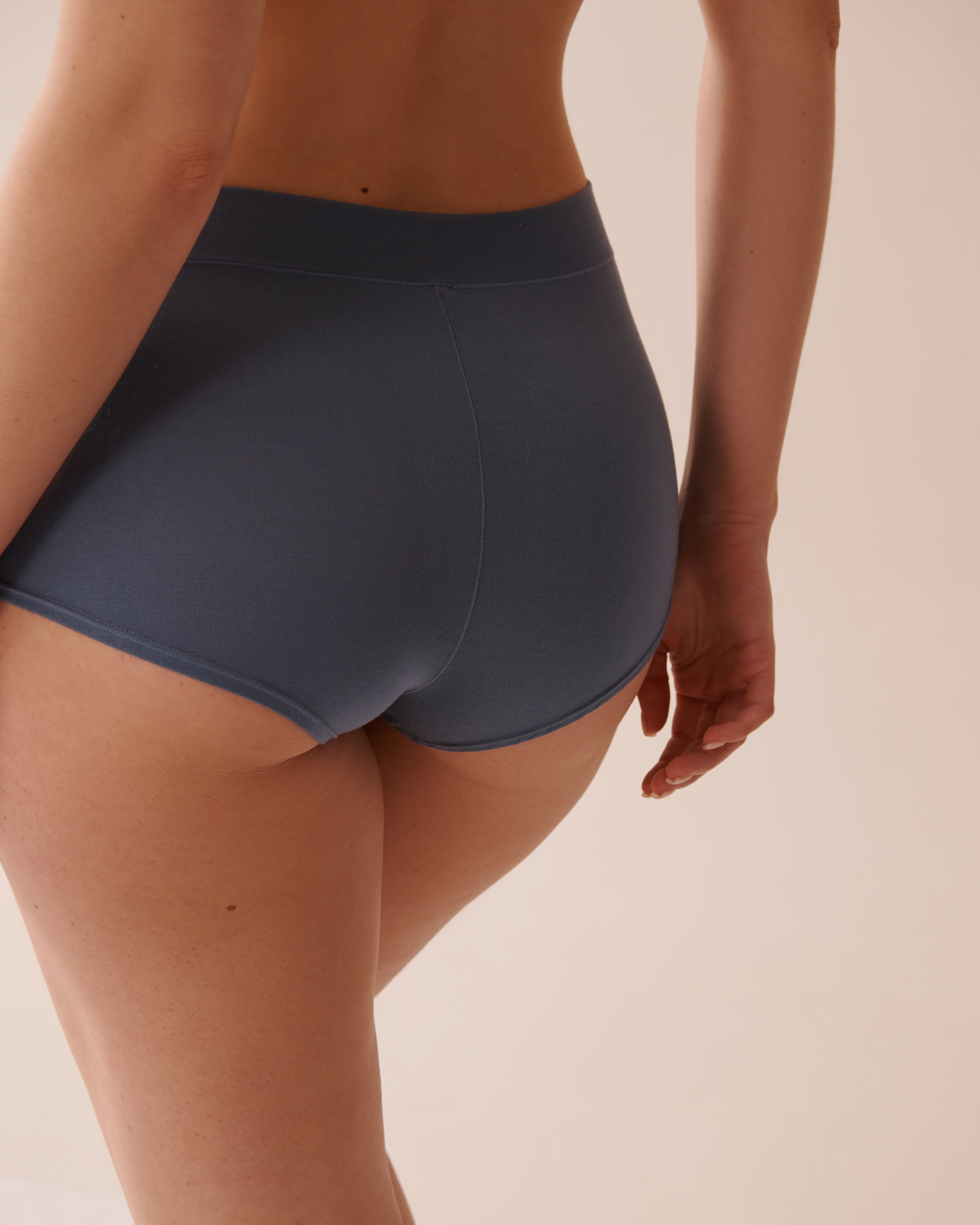 LA VIE EN ROSE Modal High Waist Hiphugger Panty Mirage Blue 20200619 - View2