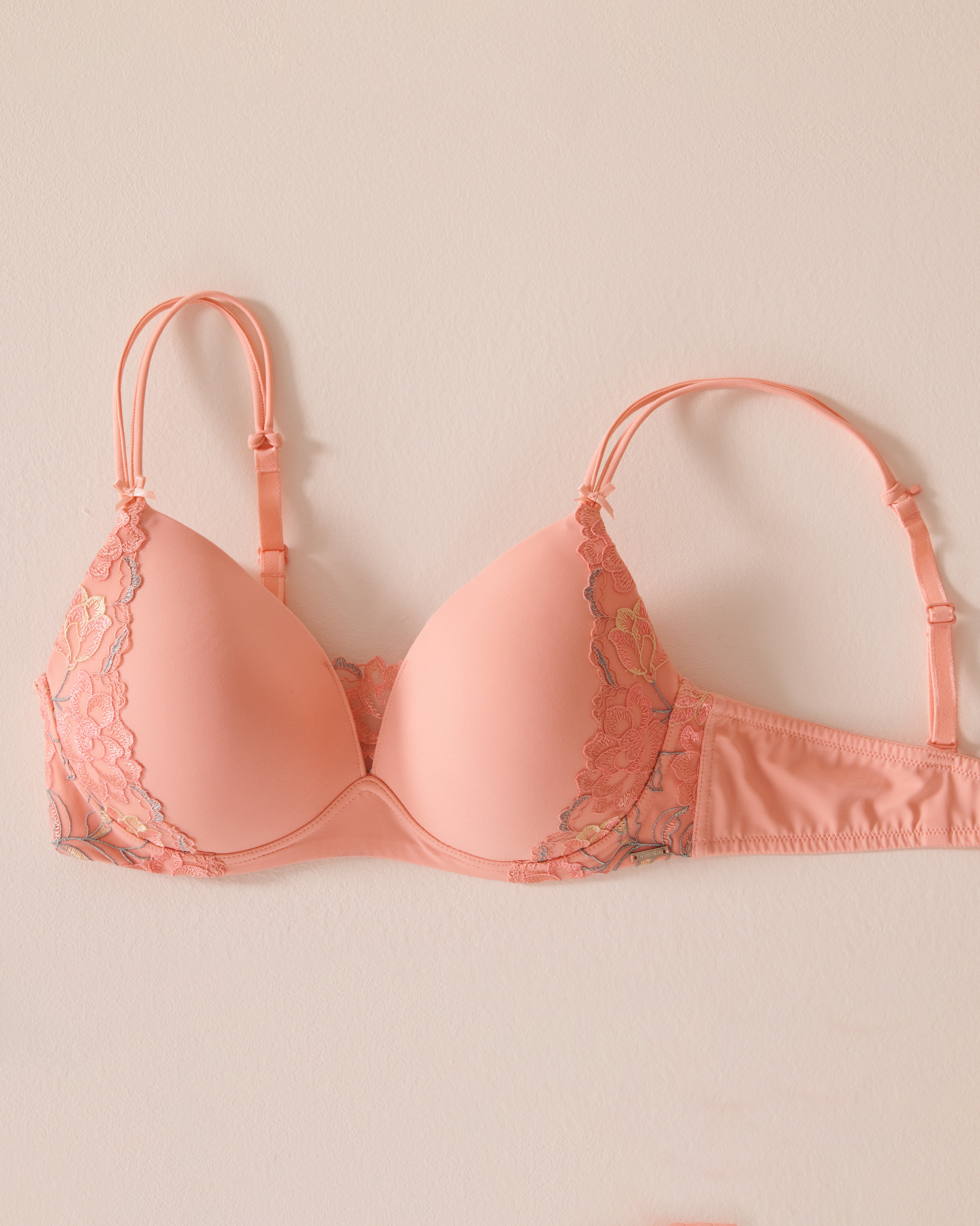 LA VIE EN ROSE Lightly Lined Wireless Mastectomy Bra Peachy Pink 10200482 - View3