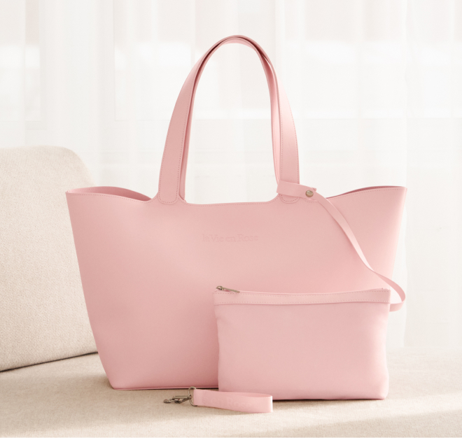 Beige tote bag