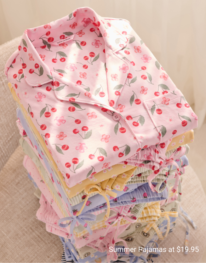 Stack of summer pajamas
