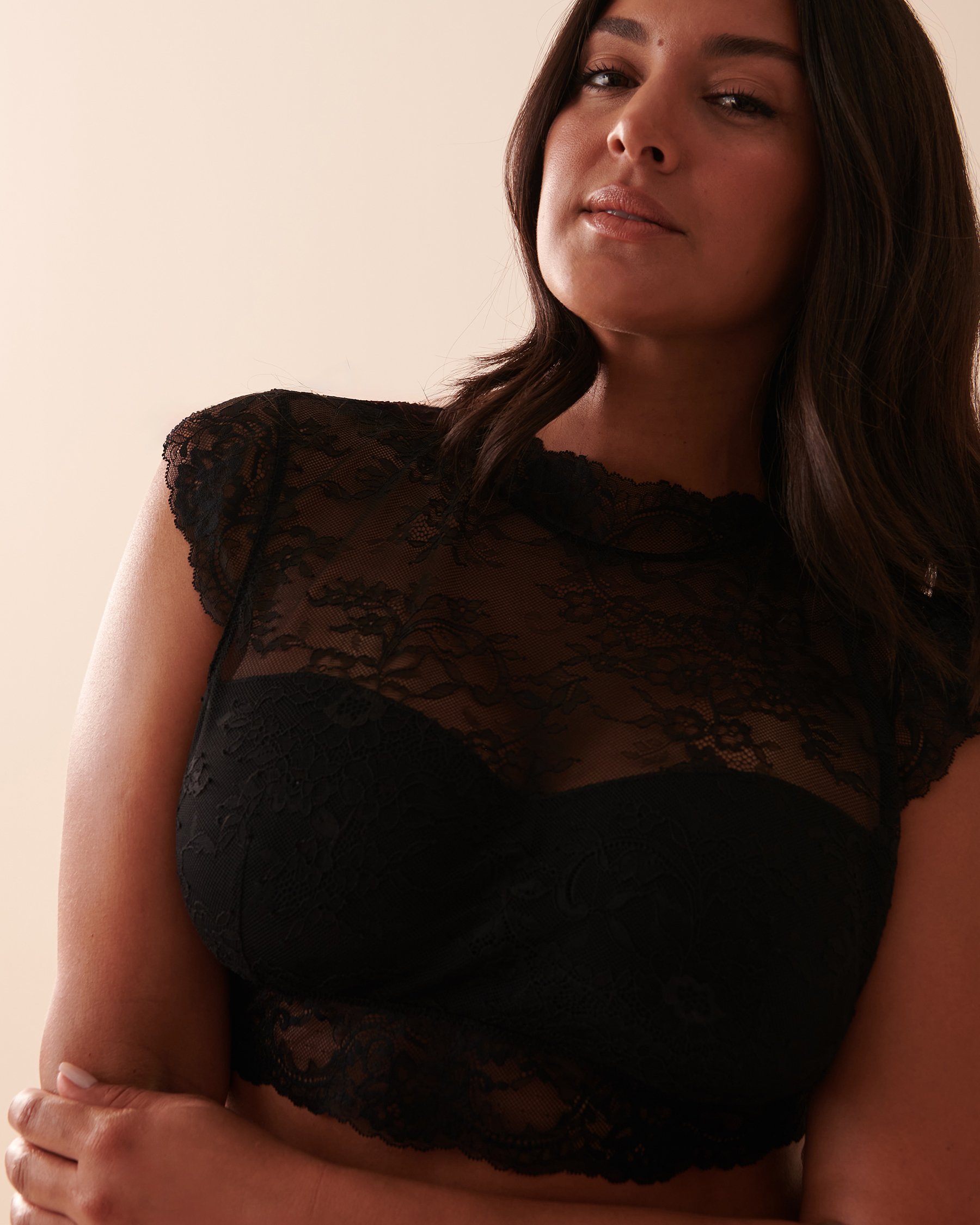 Floral Lace and Mesh 2-piece Set - Starry Night | la Vie en Rose