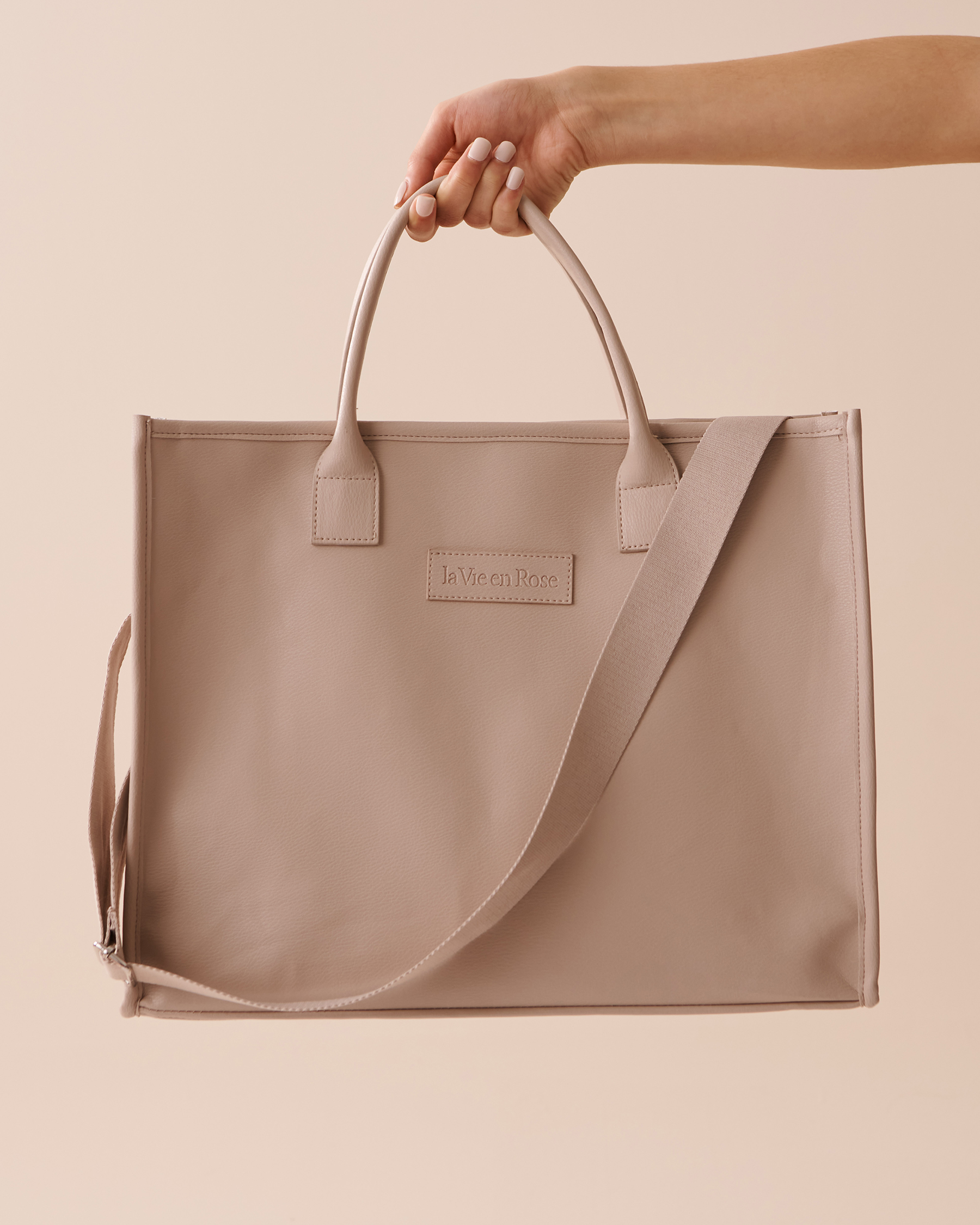 Tote Bag - Faux Light Leather | la Vie en Rose
