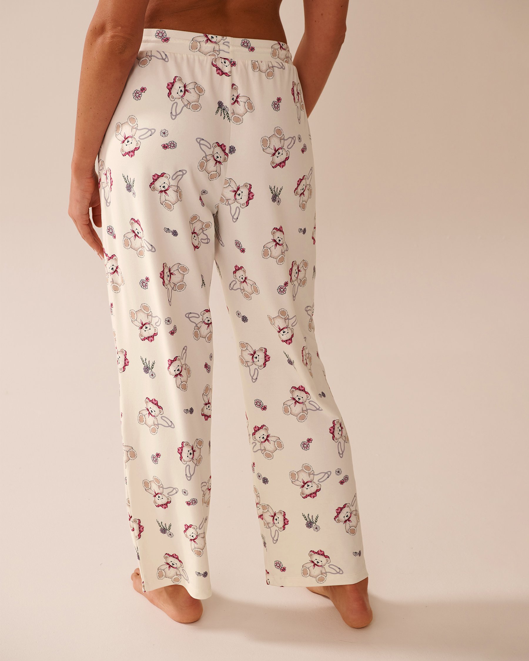 Cowboy Teddy Bear Print Super Soft Pajama Pants