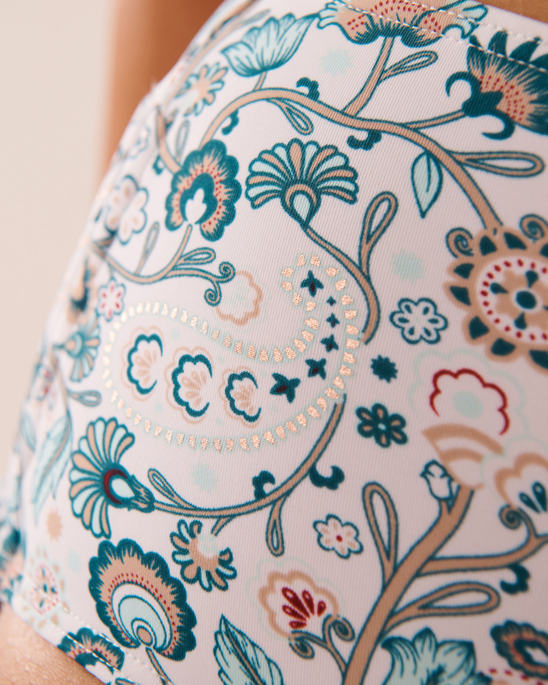 TEAL BLUE Bandeau Bikini Top