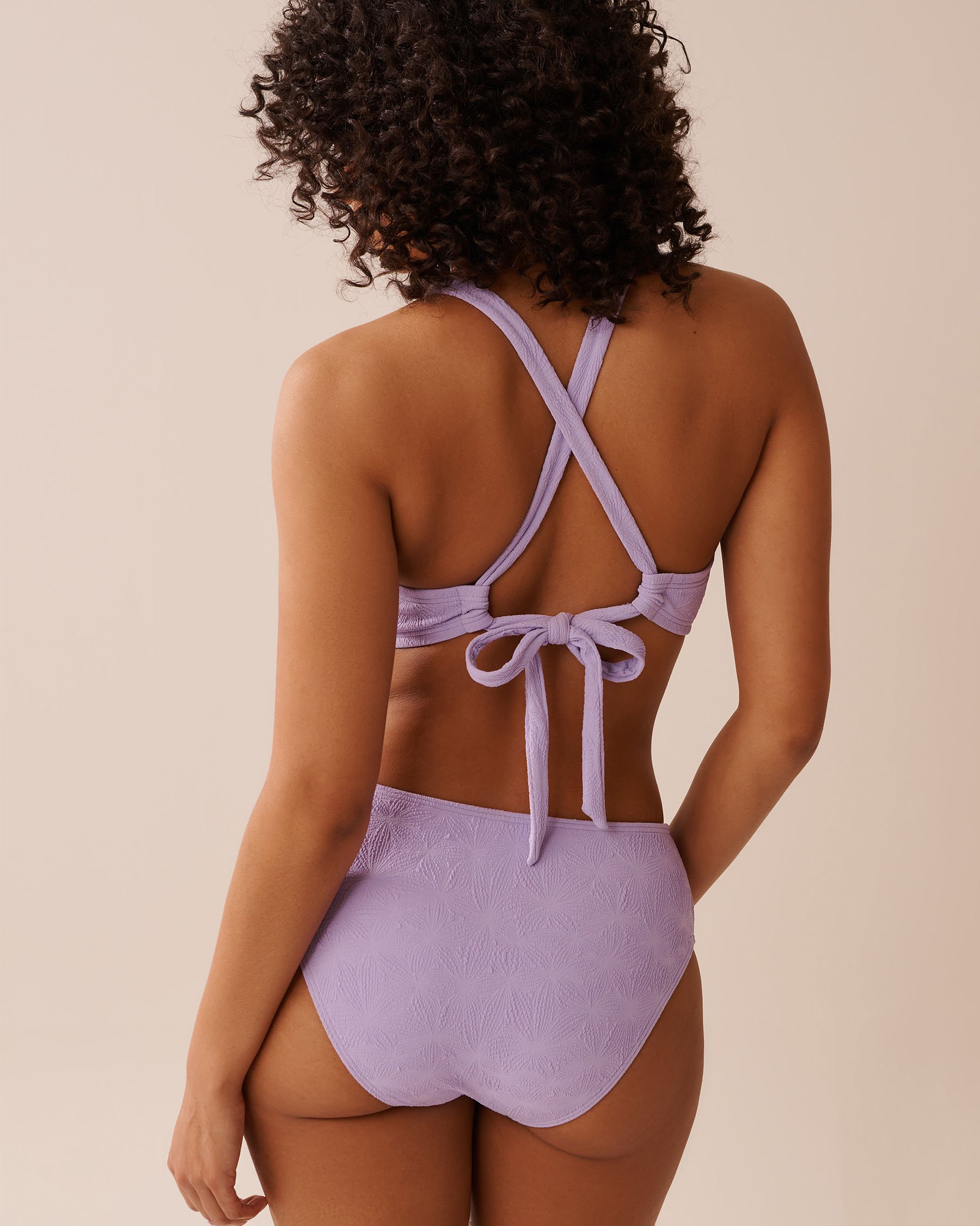 SERENE BLUE D Cup Plunge Bikini Top