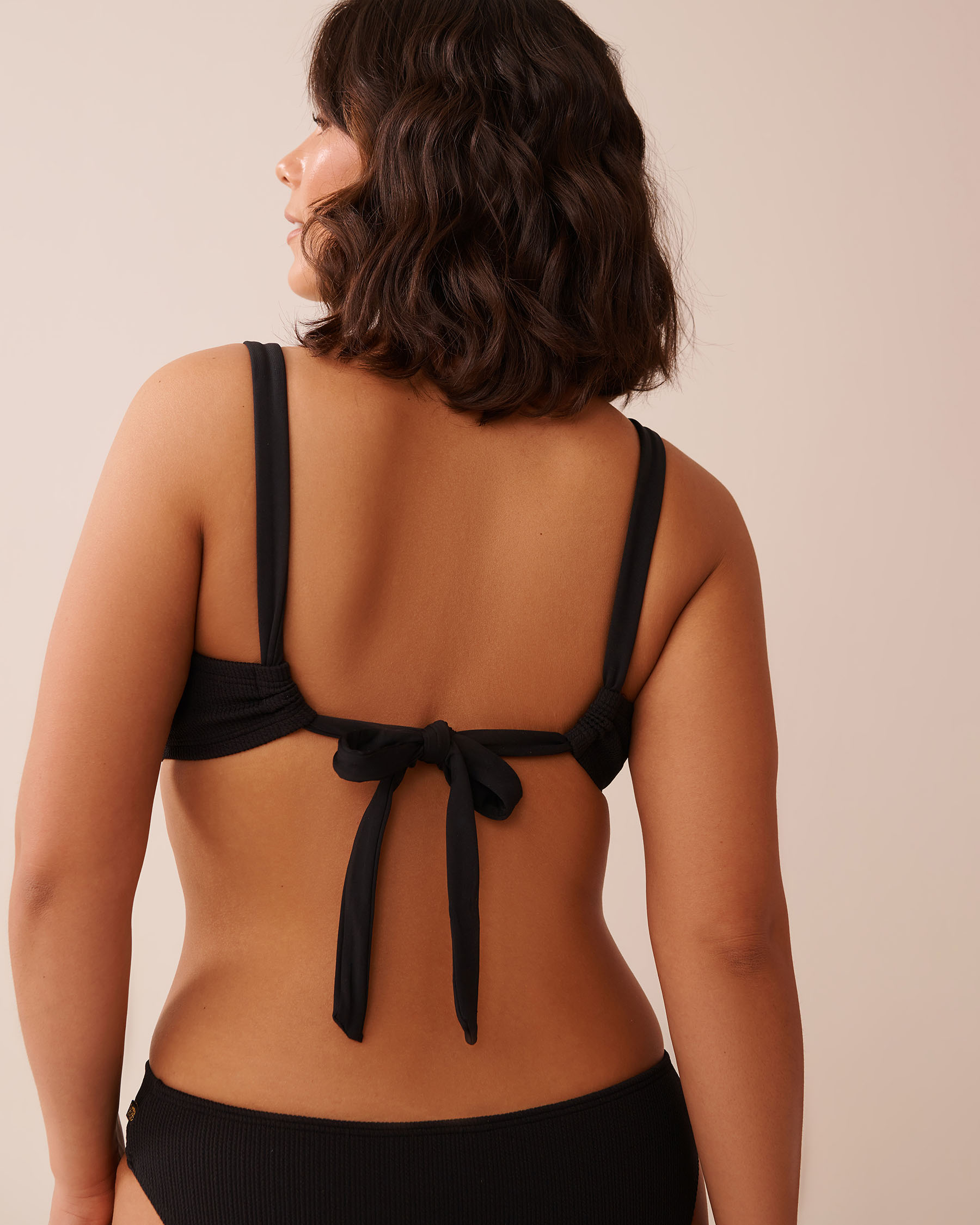 Haut de bikini balconnet bonnet D texturé SOLID