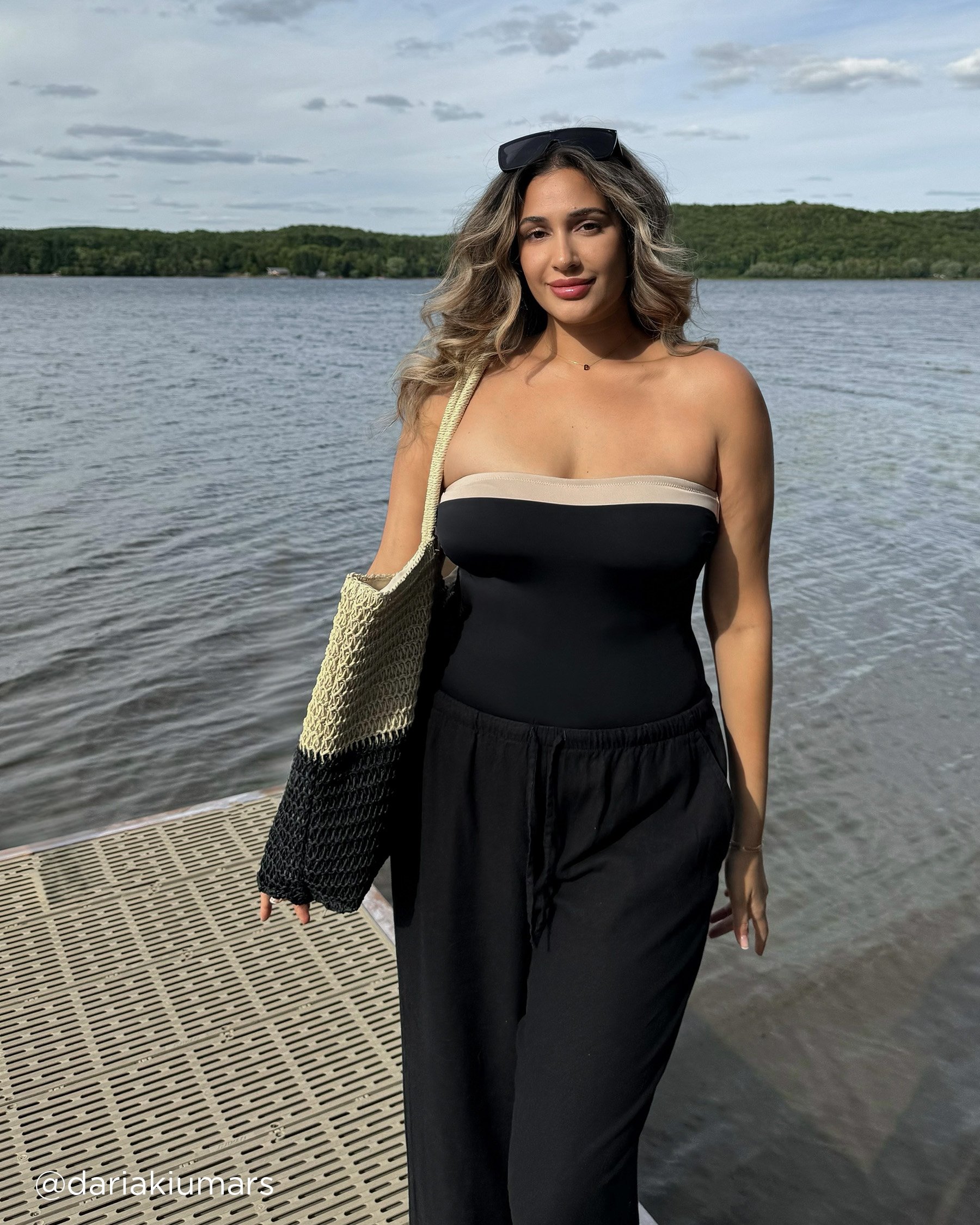 Maillot une-pièce bandeau maintien intégré JULIA