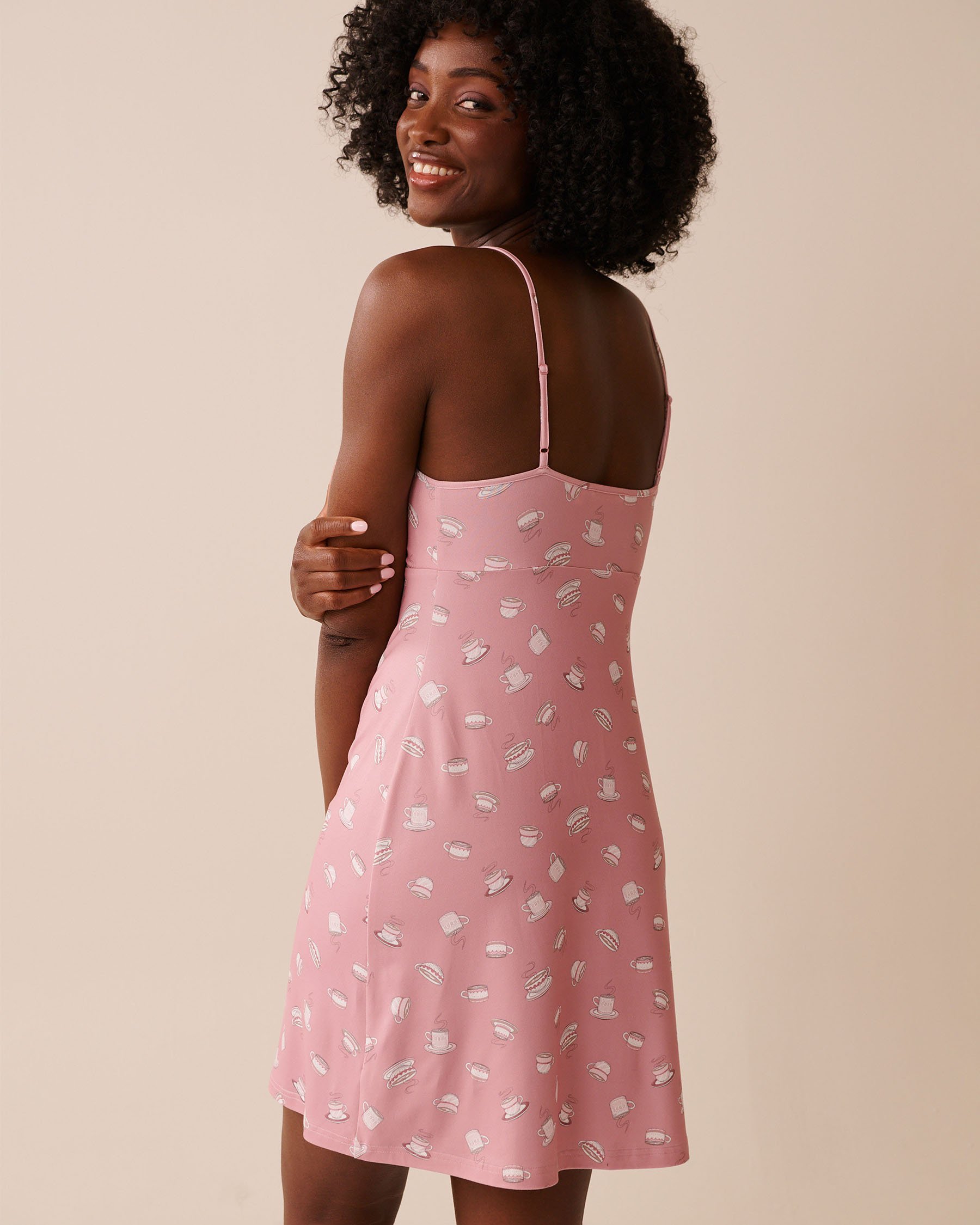 Coffee Cup Print Super Soft Nightie