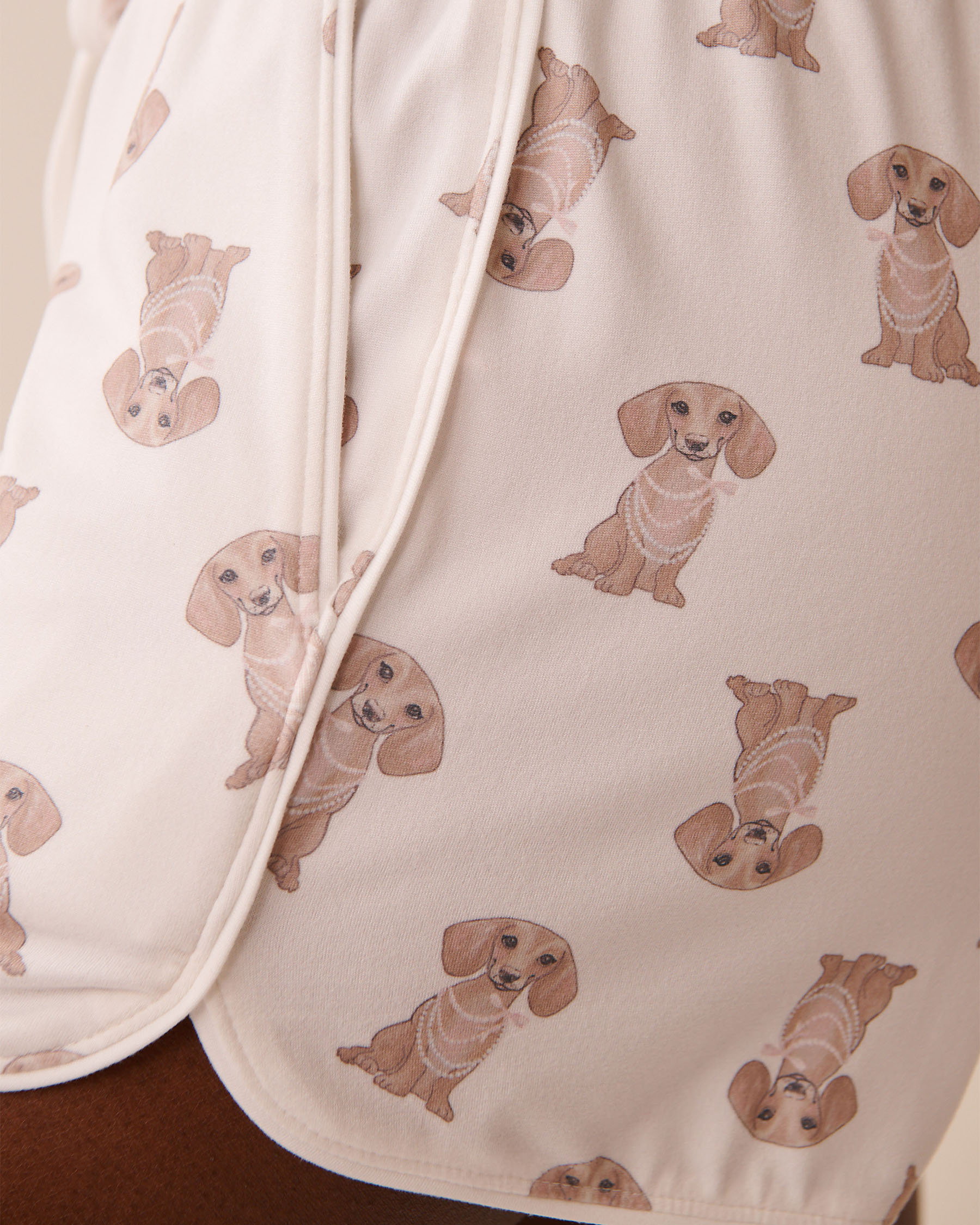 Dachshund Print Super Soft Pajama Shorts