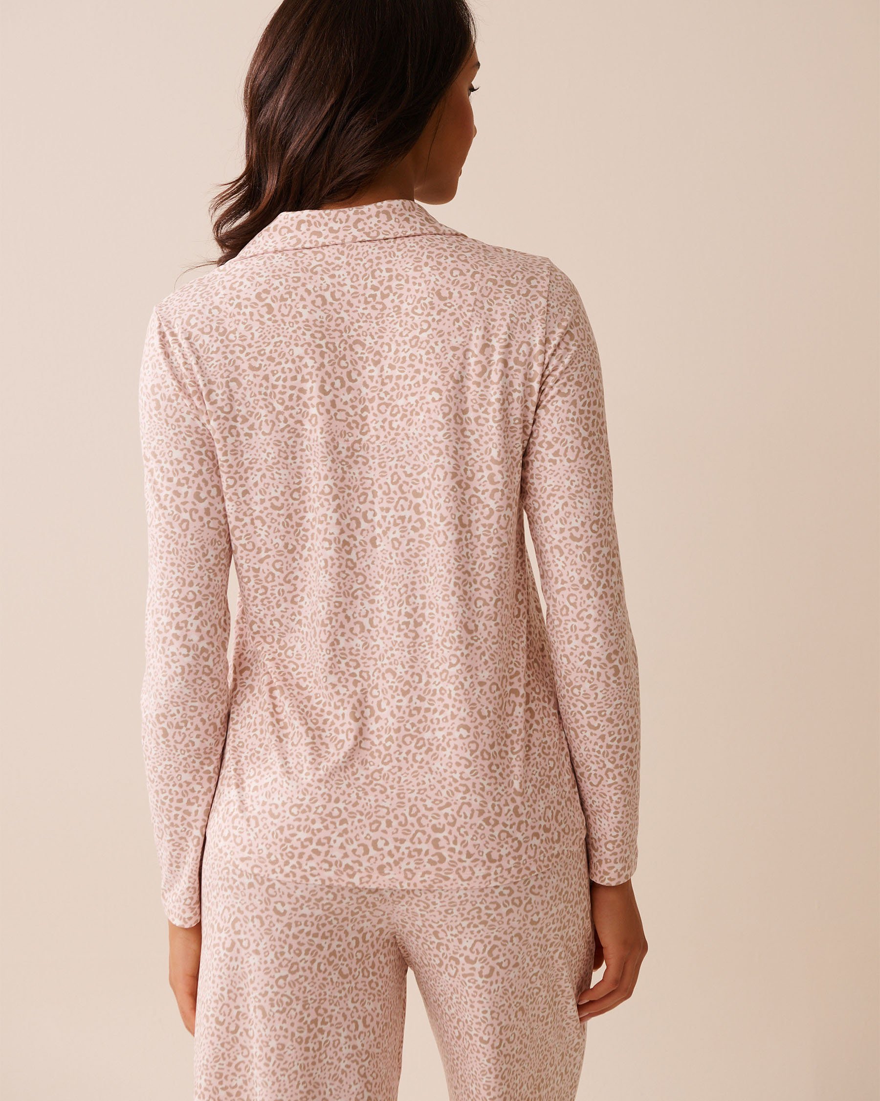 Pink Leopard Print Super Soft Button-down Shirt