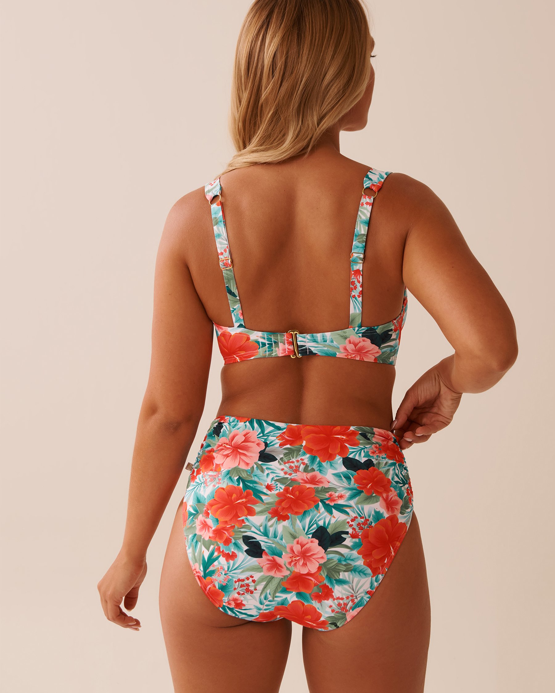 Haut de bikini balconnet côtelé bonnet D JALAPEÑO RED