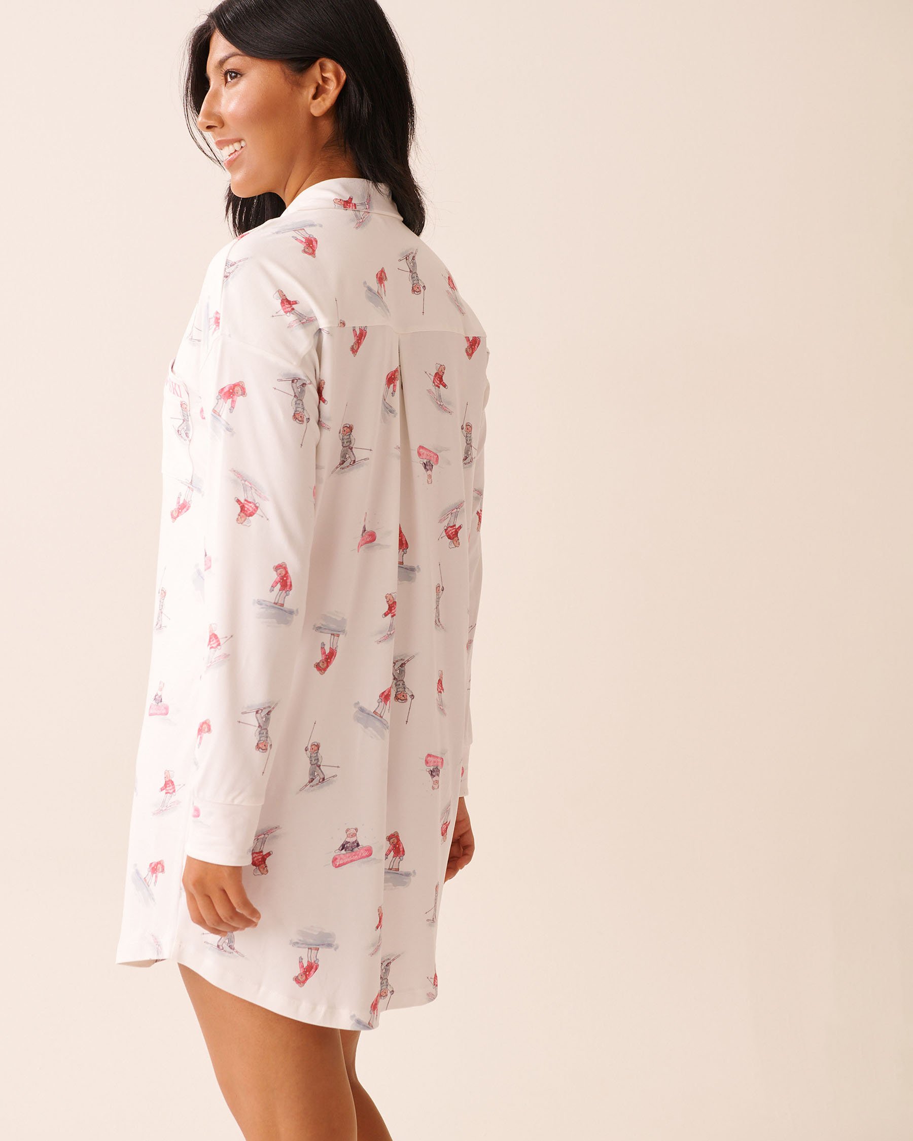 Après-Ski Print Super Soft Button-down Sleepshirt