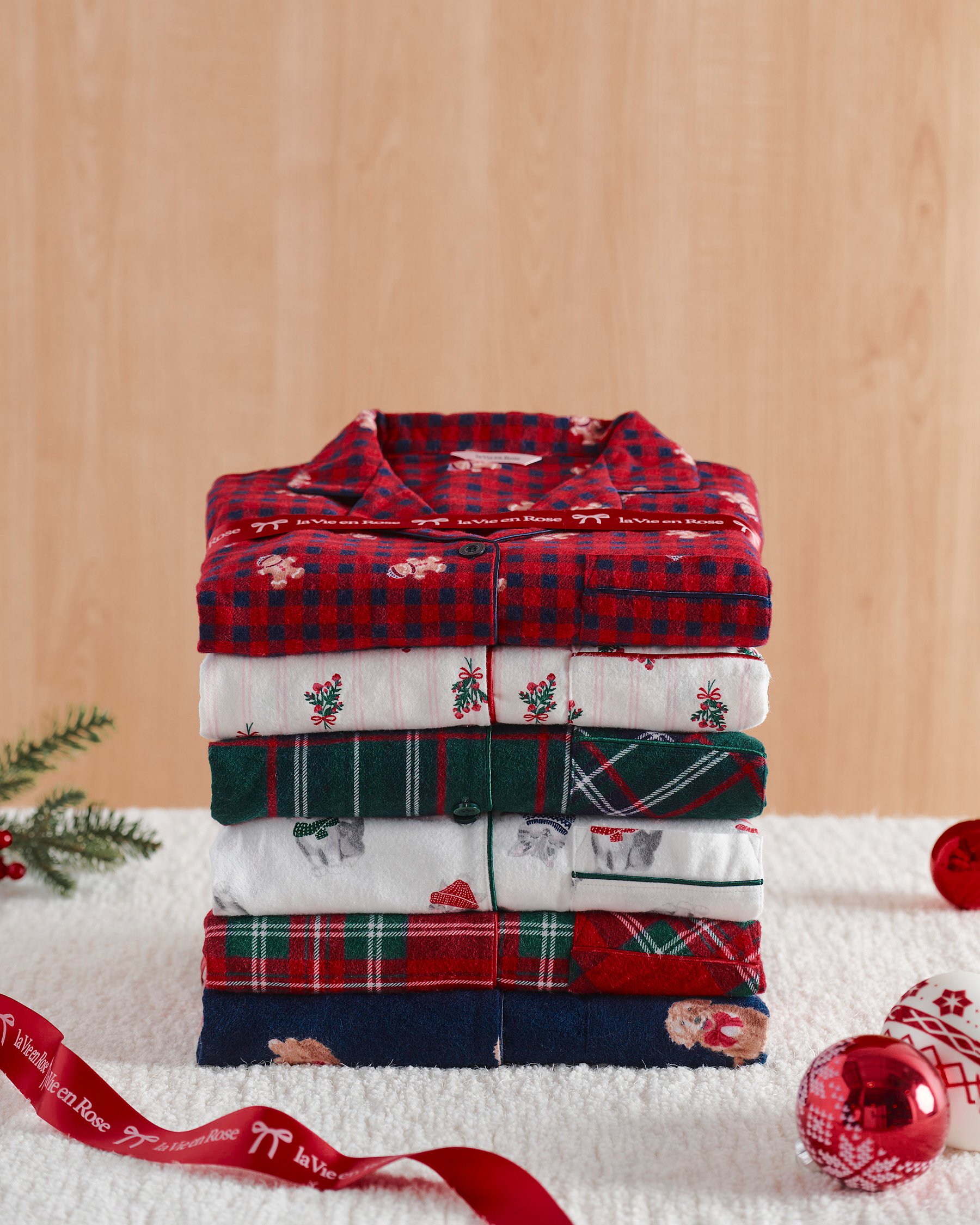 Cat Print Flannel PJ Set