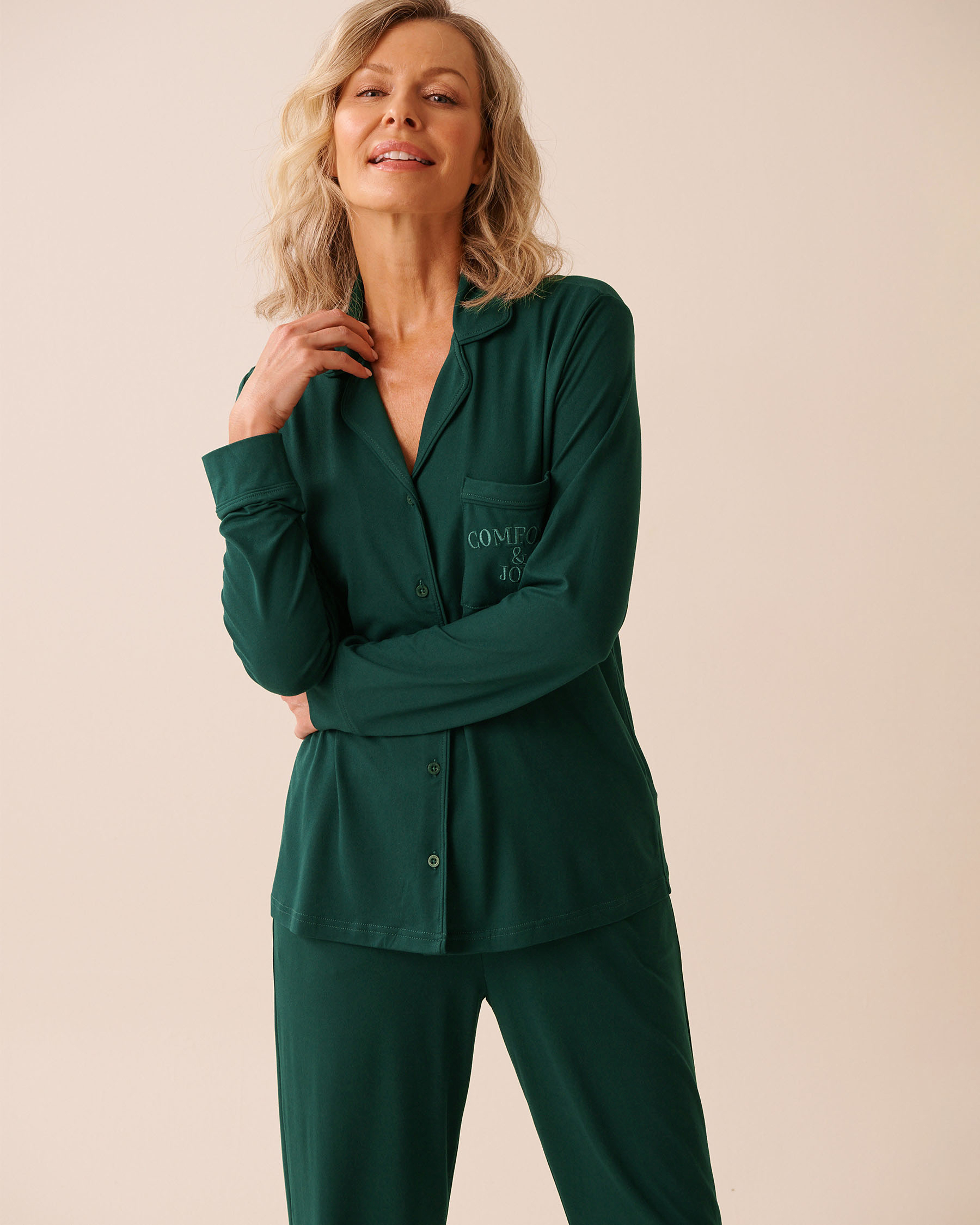 Comfort & Joy Print Super Soft Button-down Shirt