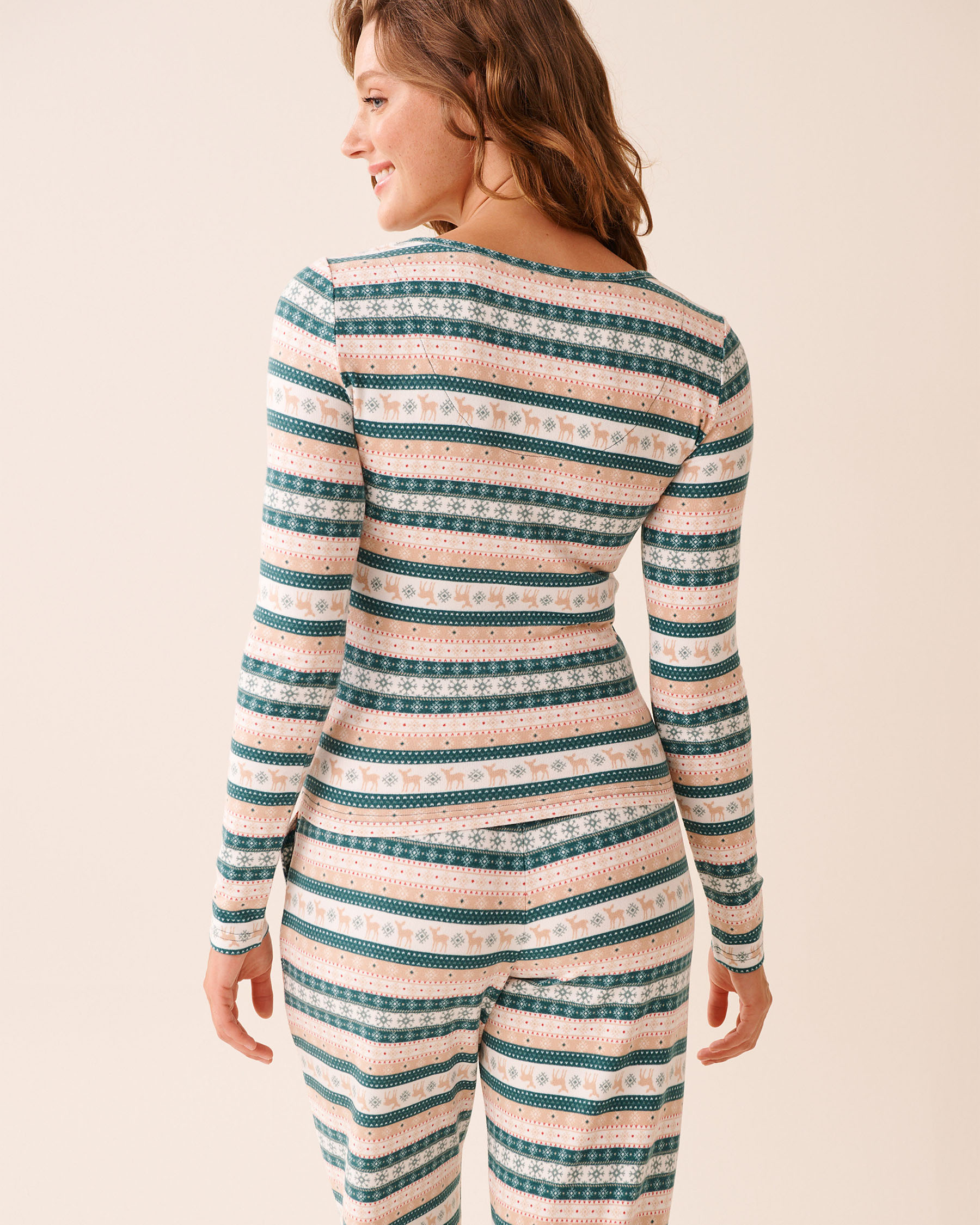 Deer Print Recycled Fibers Long Sleeve Shirt