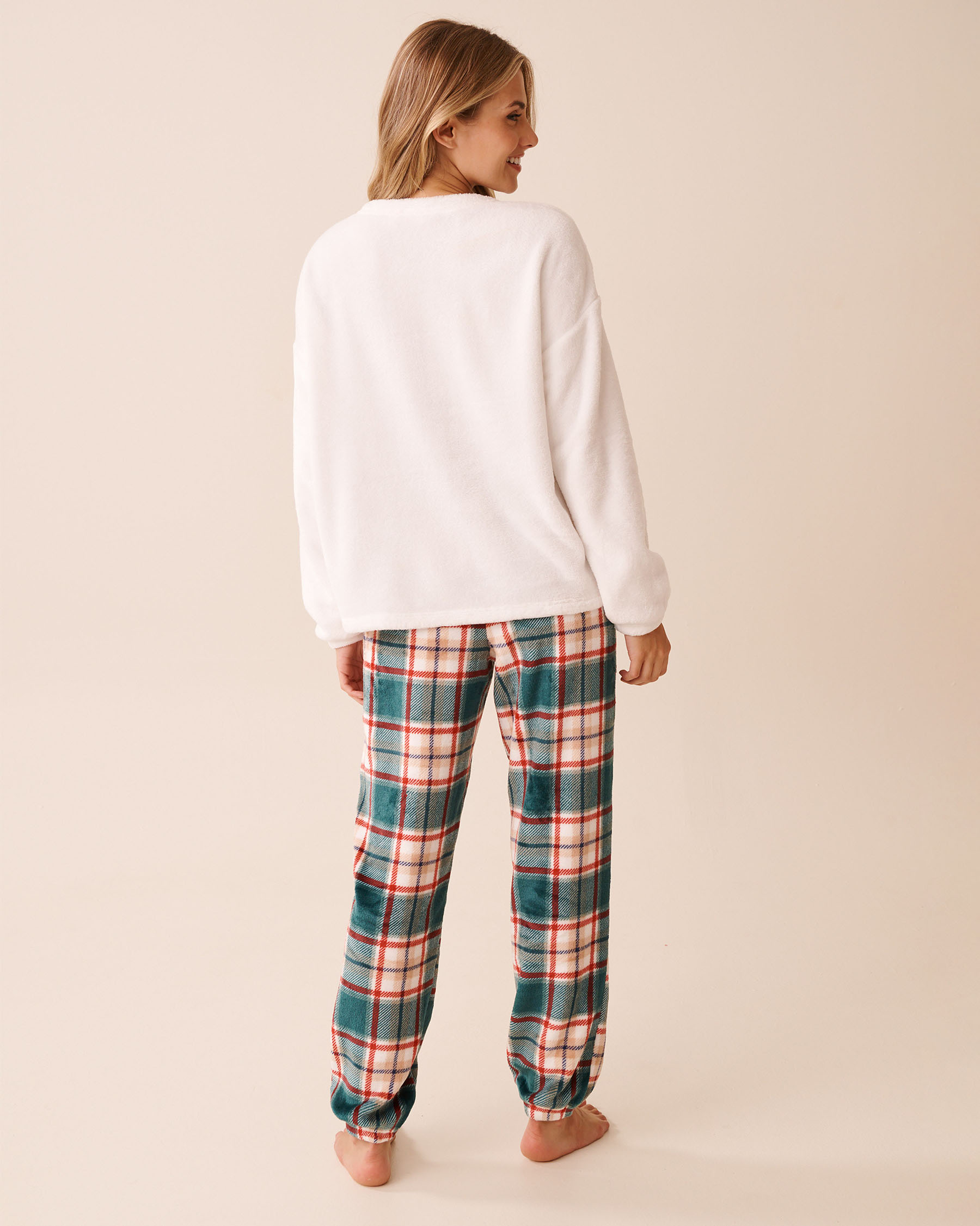 Ensemble pyjama en peluche douce imprimé cerf